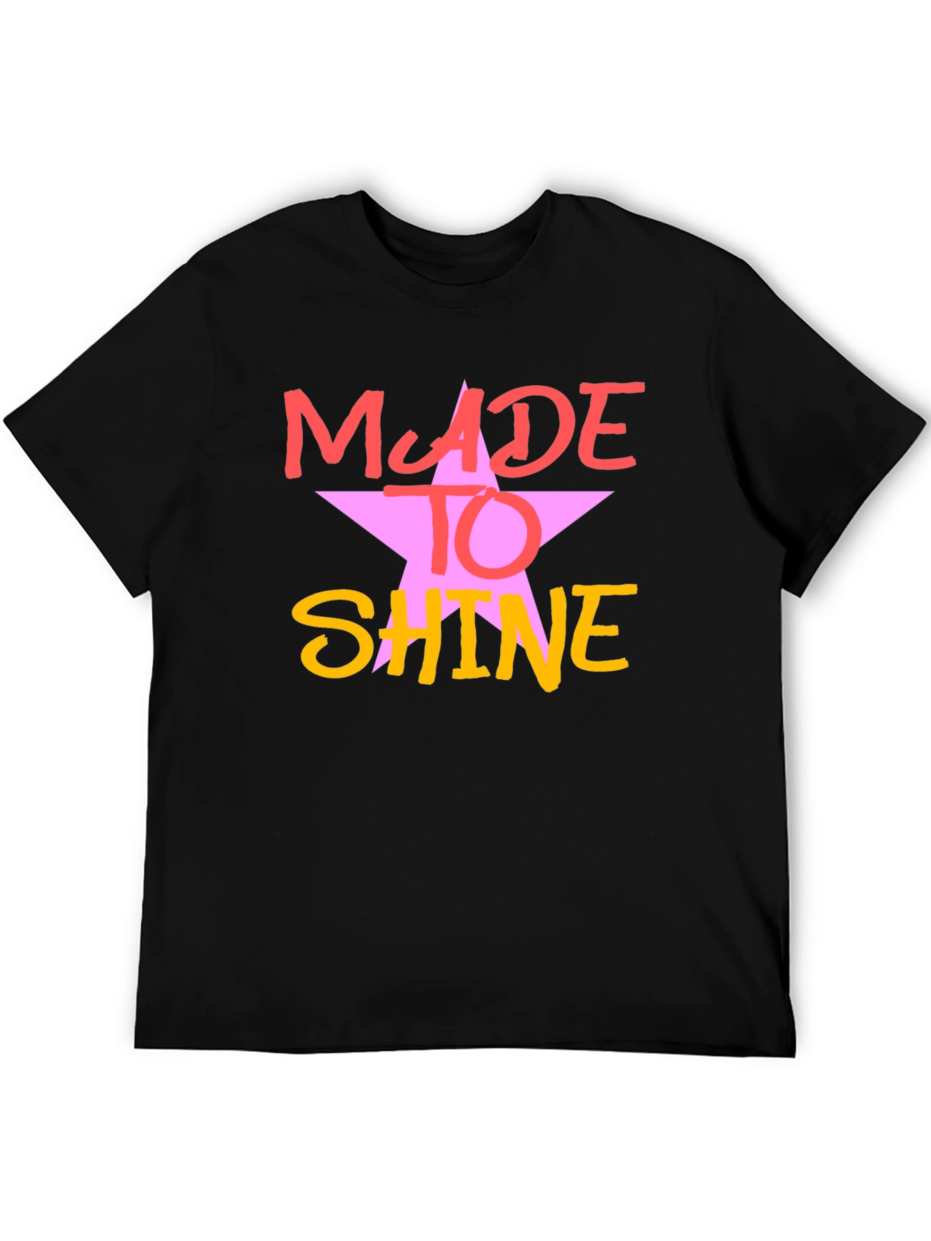 Made To Shine Black Graphic Tee