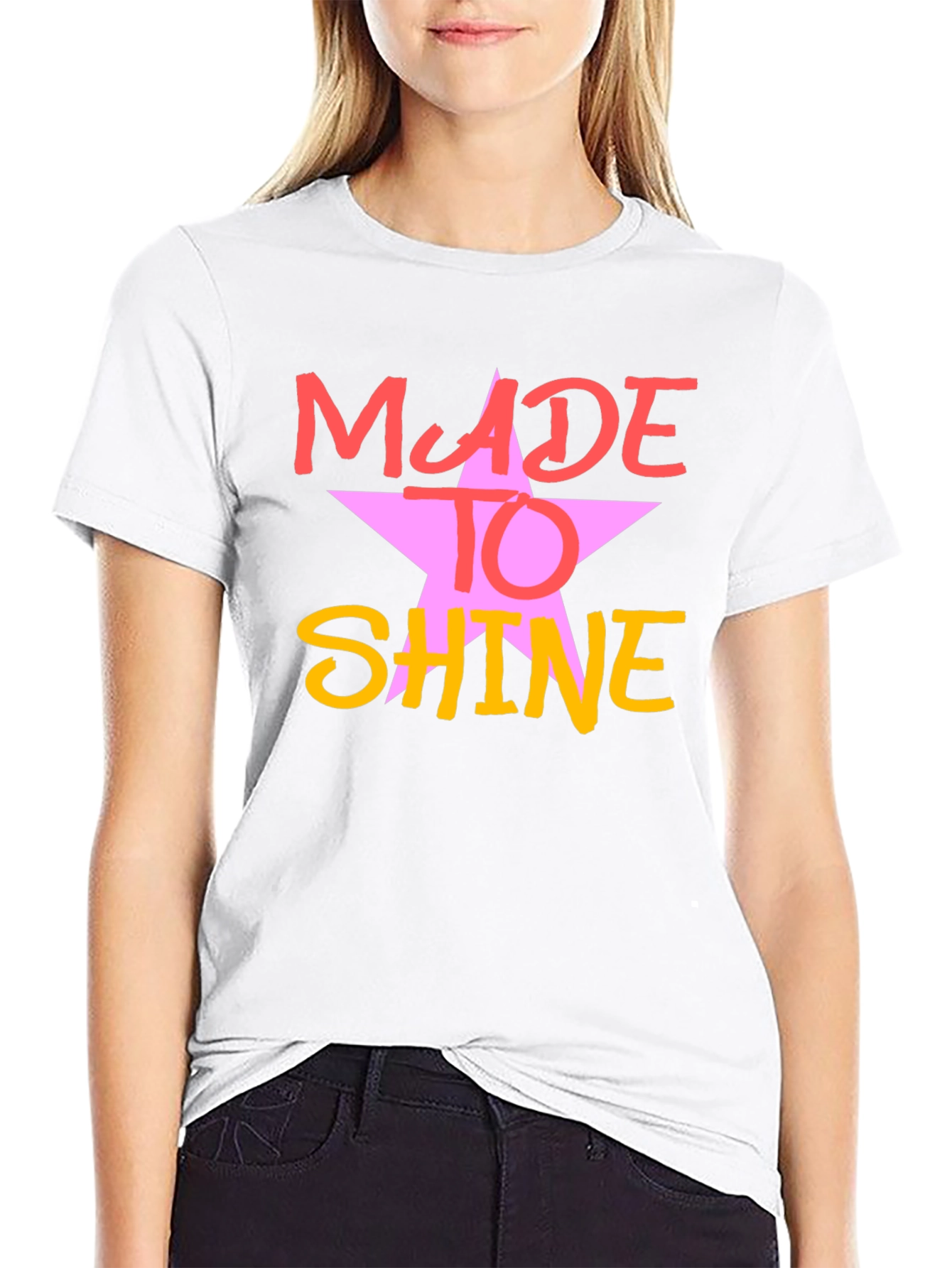 Made To Shine Black Graphic Tee