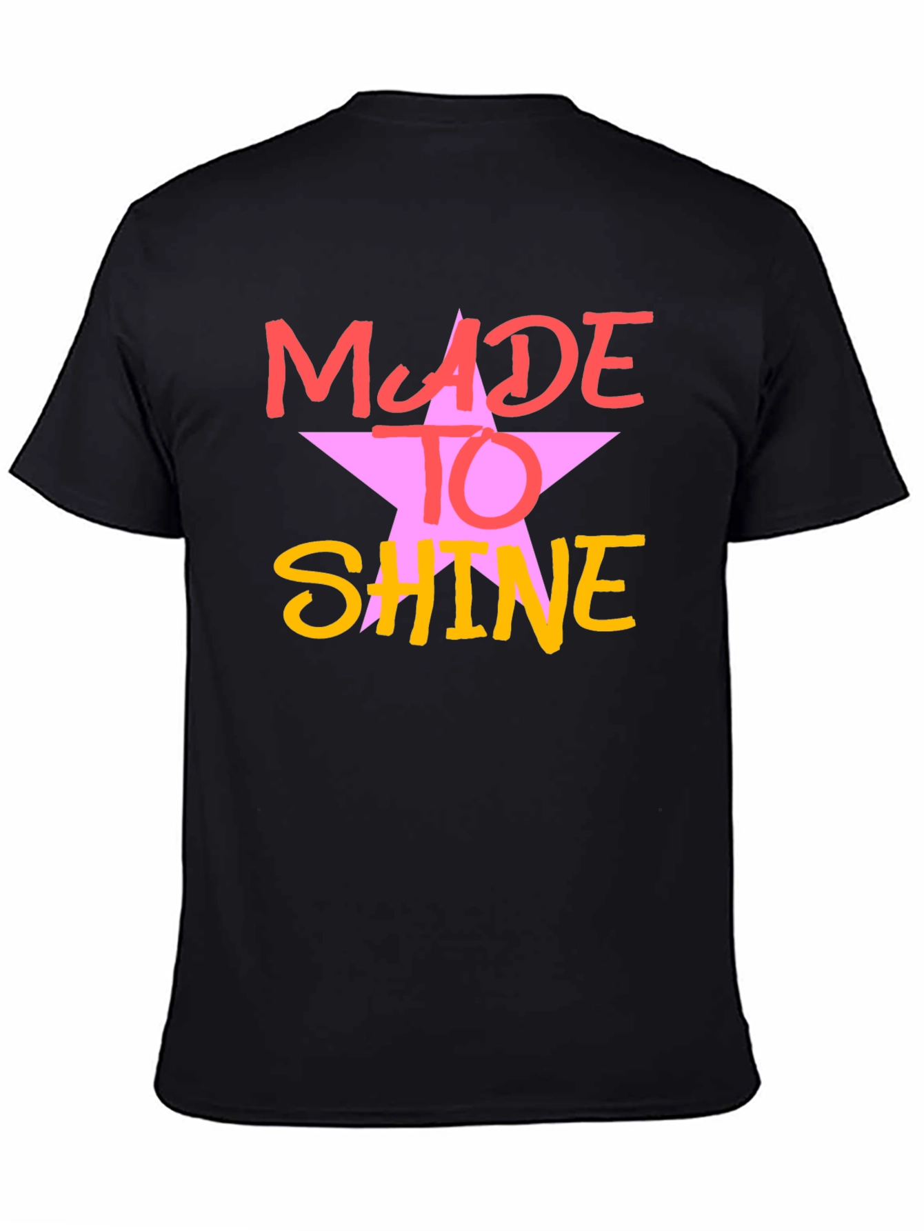 Made To Shine Black Graphic Tee