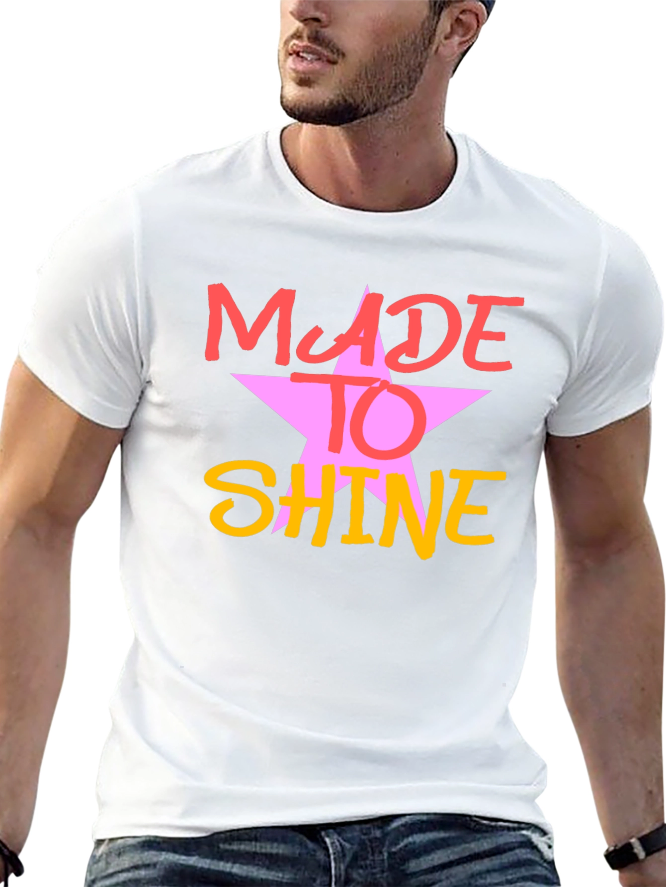 Made To Shine Black Graphic Tee