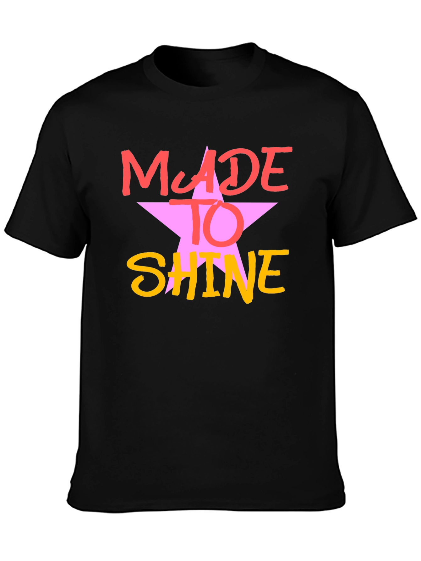 Made To Shine Black Graphic Tee