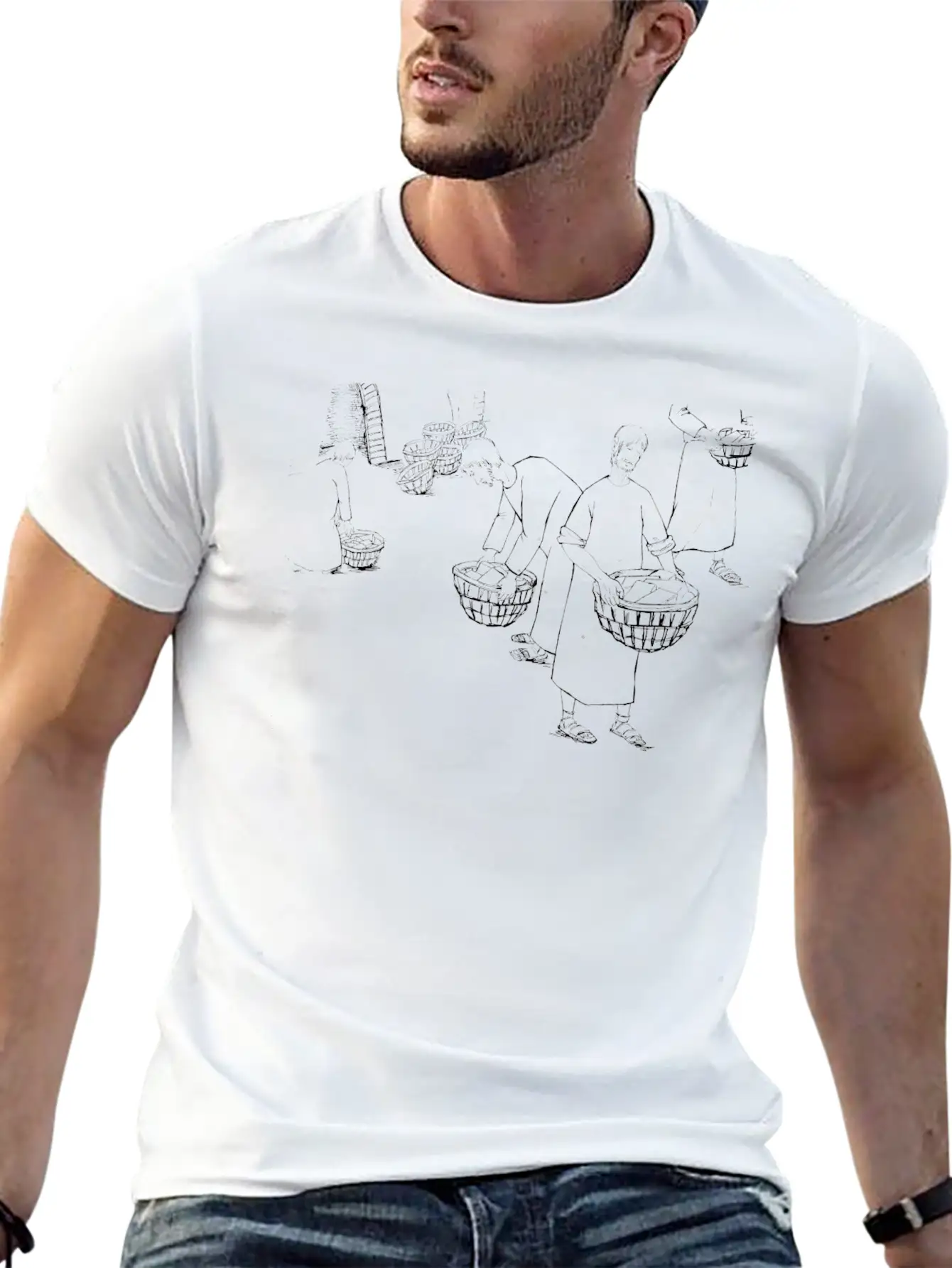 08 Genesis 11:19 02 Classic Crew Neck Graphic Tee – Everyday Minimal Look