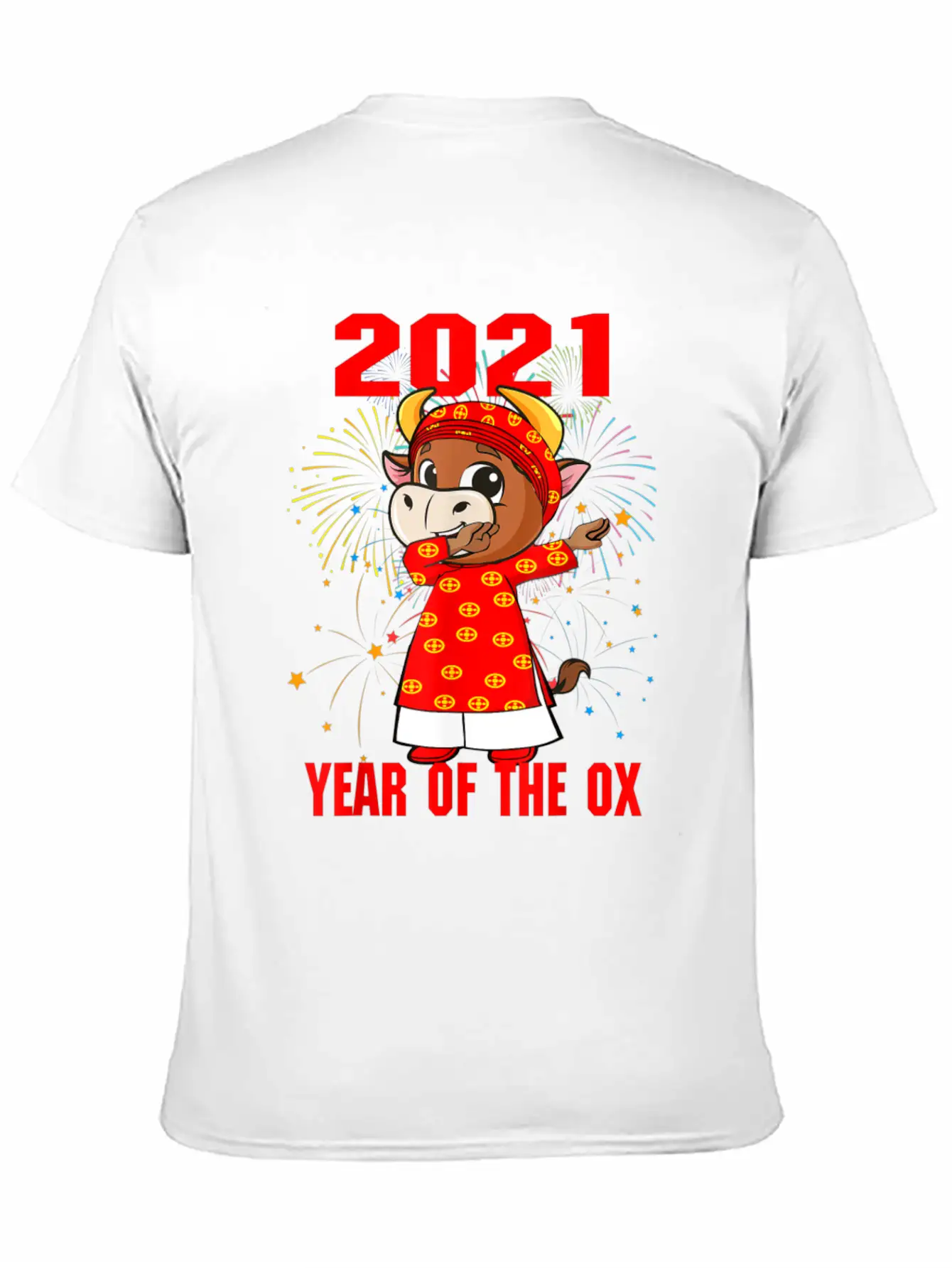 2021 Dabbing Ox Happy Vietnamese Lunar New Year Classic Crew Neck Graphic Tee – Everyday Minimal Look