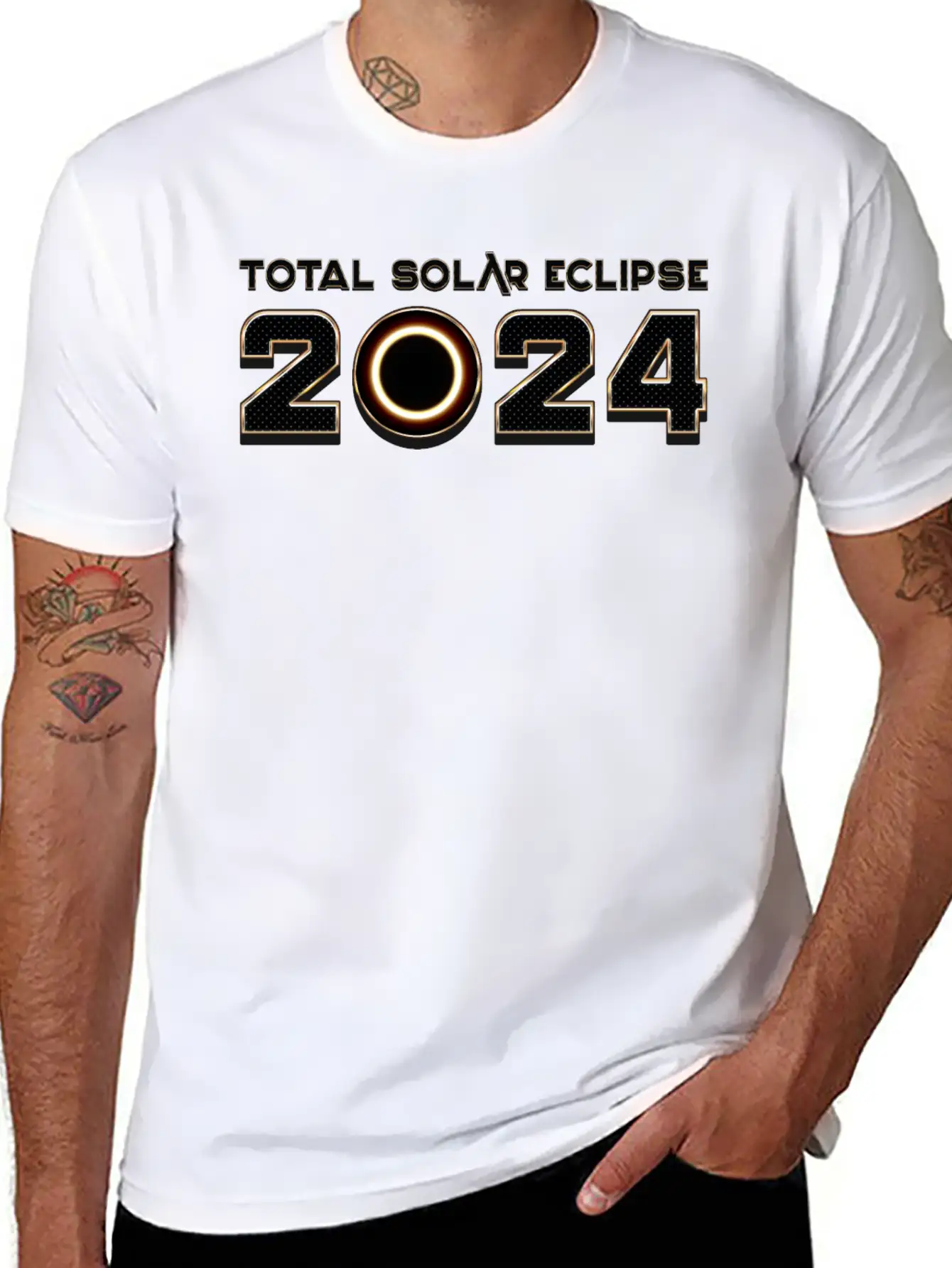 2024 Total Solar Eclipse - Science Essential Cotton Tee For Daily Outfits – Unisex Style
