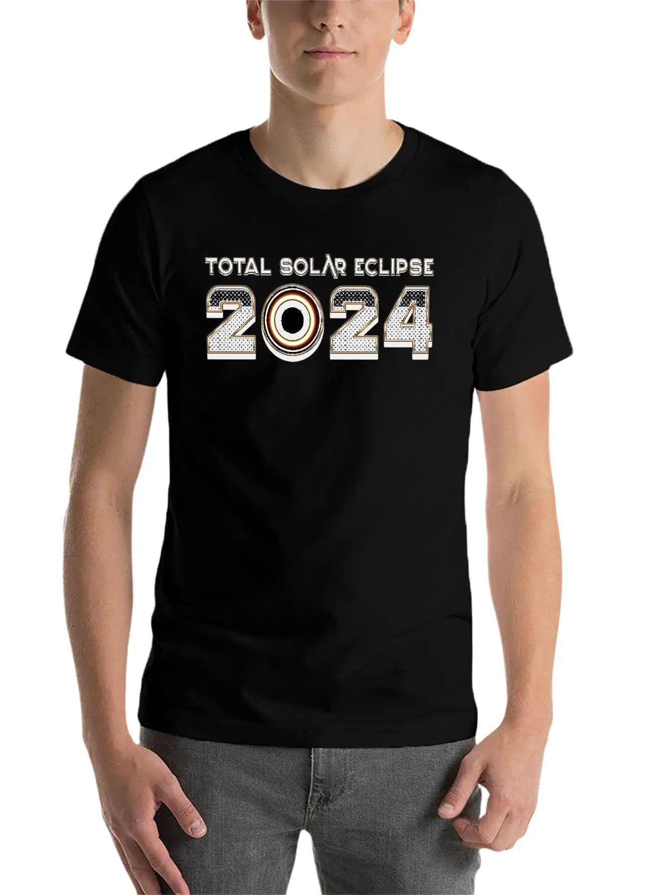 2024 Total Solar Eclipse - Science Essential Cotton Tee For Daily Outfits – Unisex Style