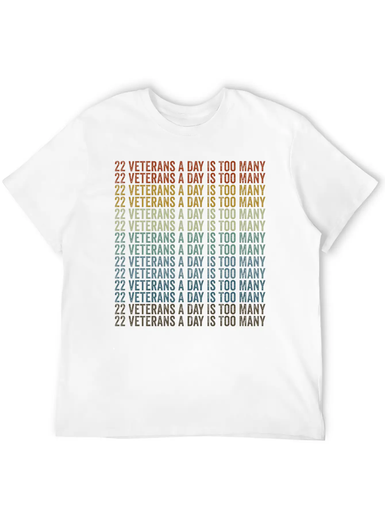 22 Veterans A Day Is Too Many Veterans Day Essential Cotton Tee For Daily Outfits – Unisex Style