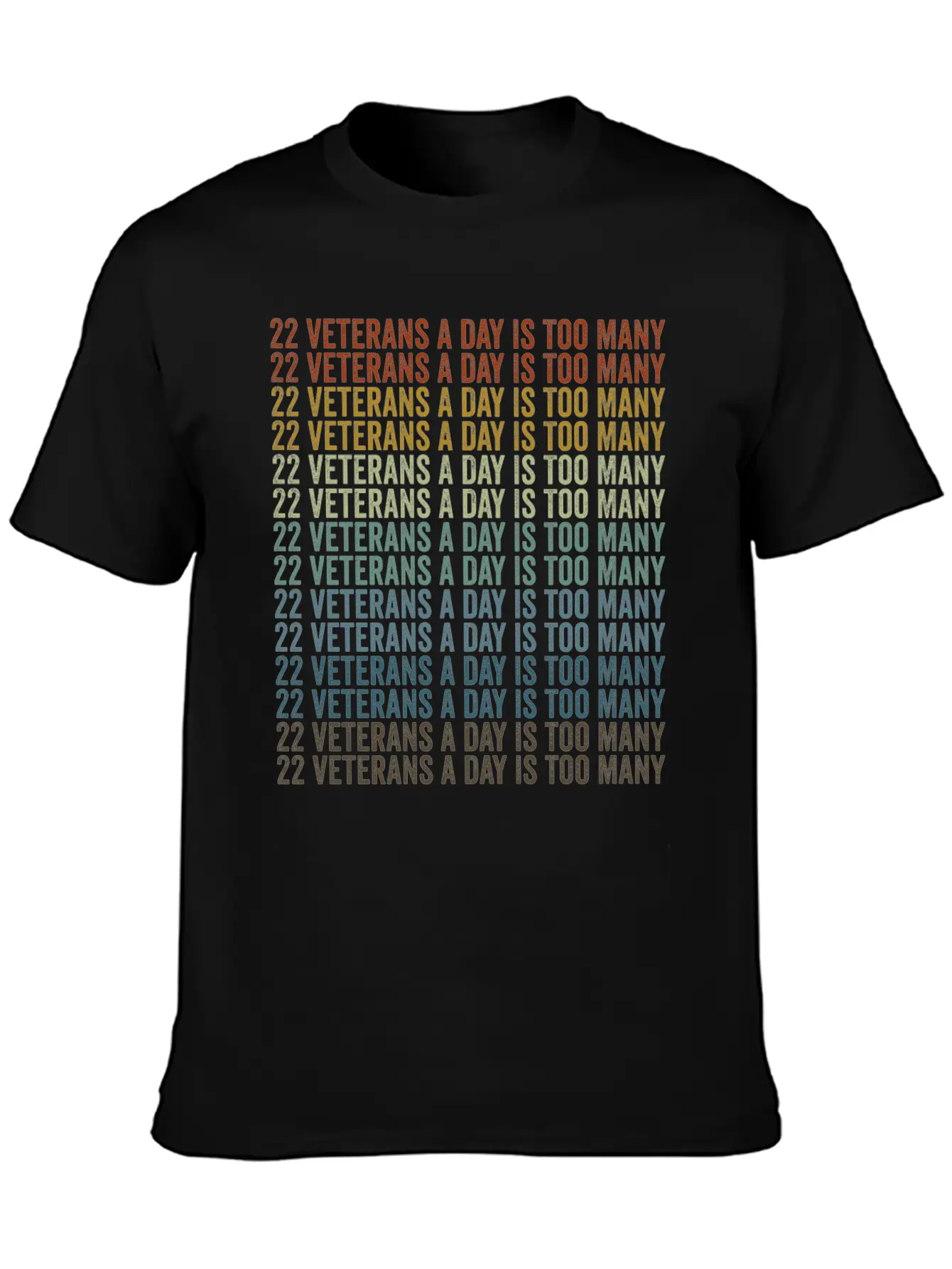 22 Veterans A Day Is Too Many Veterans Day Essential Cotton Tee For Daily Outfits – Unisex Style