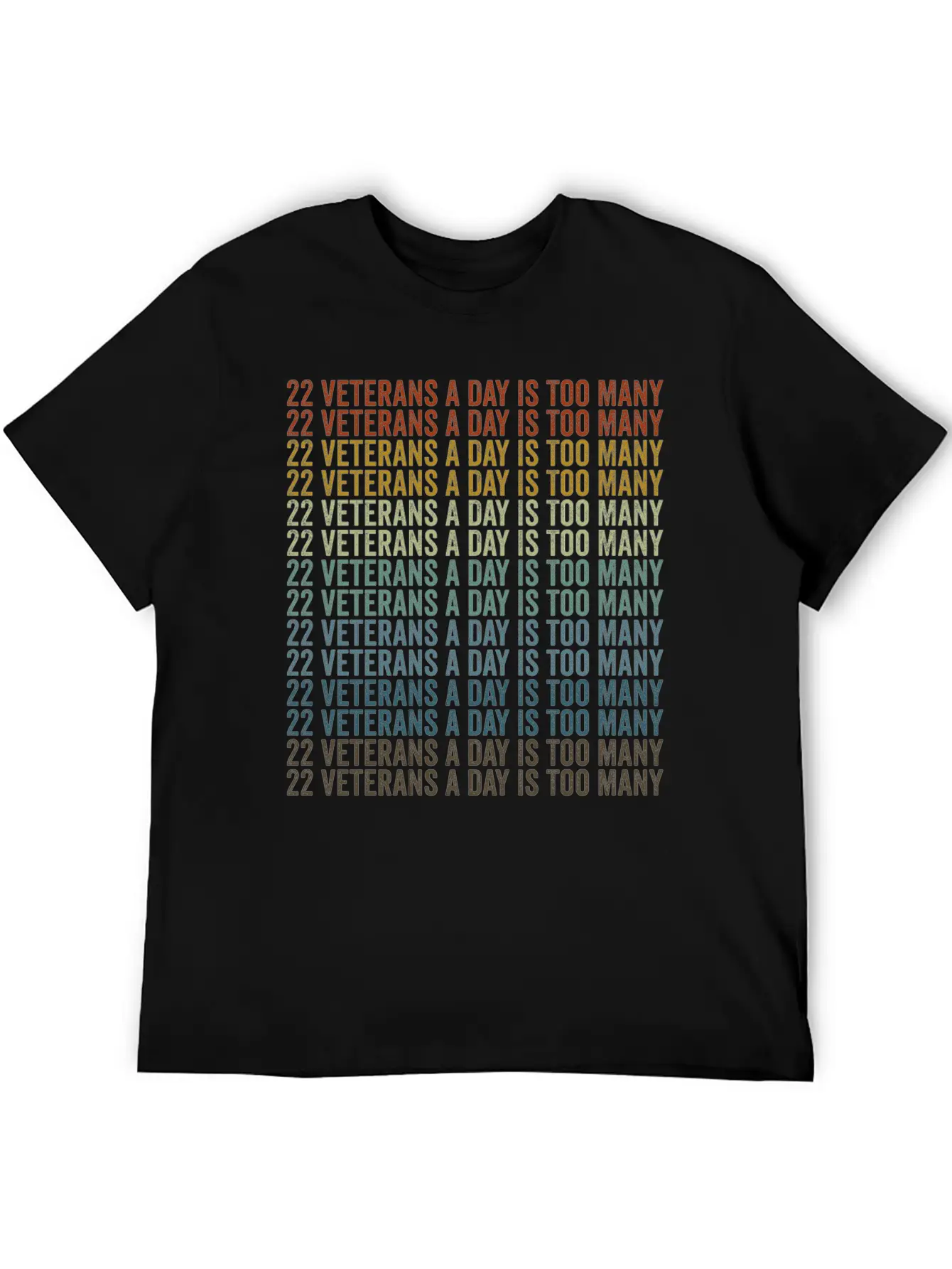22 Veterans A Day Is Too Many Veterans Day Essential Cotton Tee For Daily Outfits – Unisex Style