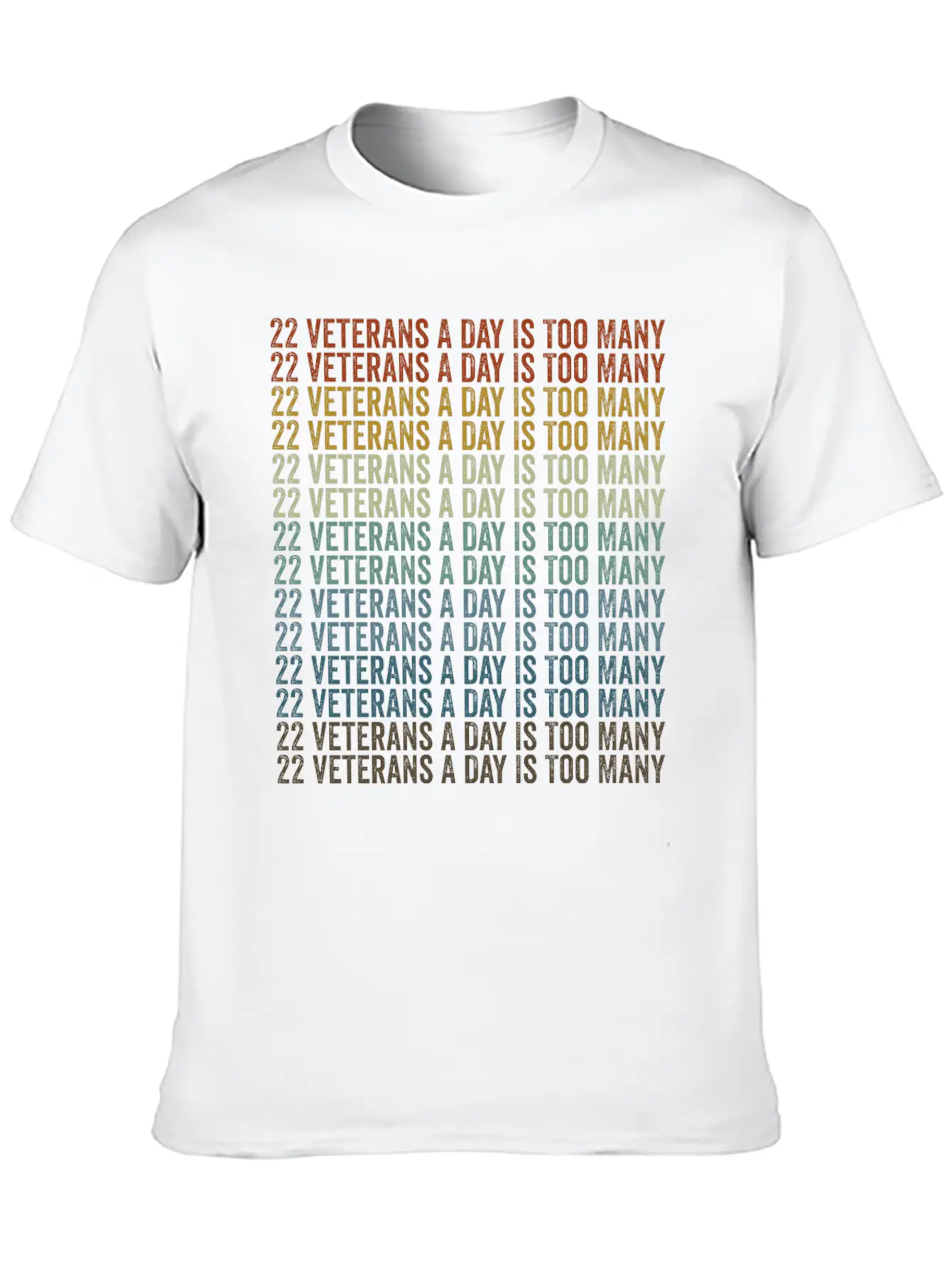 22 Veterans A Day Is Too Many Veterans Day Essential Cotton Tee For Daily Outfits – Unisex Style