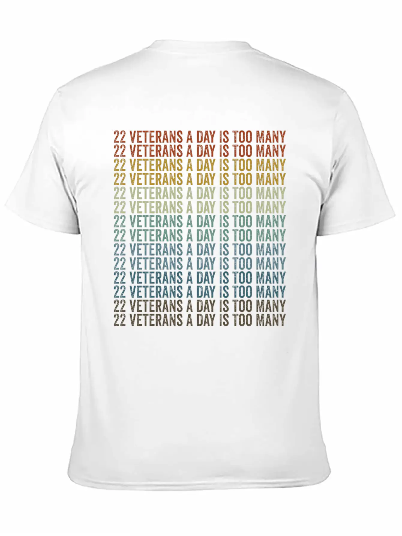 22 Veterans A Day Is Too Many Veterans Day Essential Cotton Tee For Daily Outfits – Unisex Style