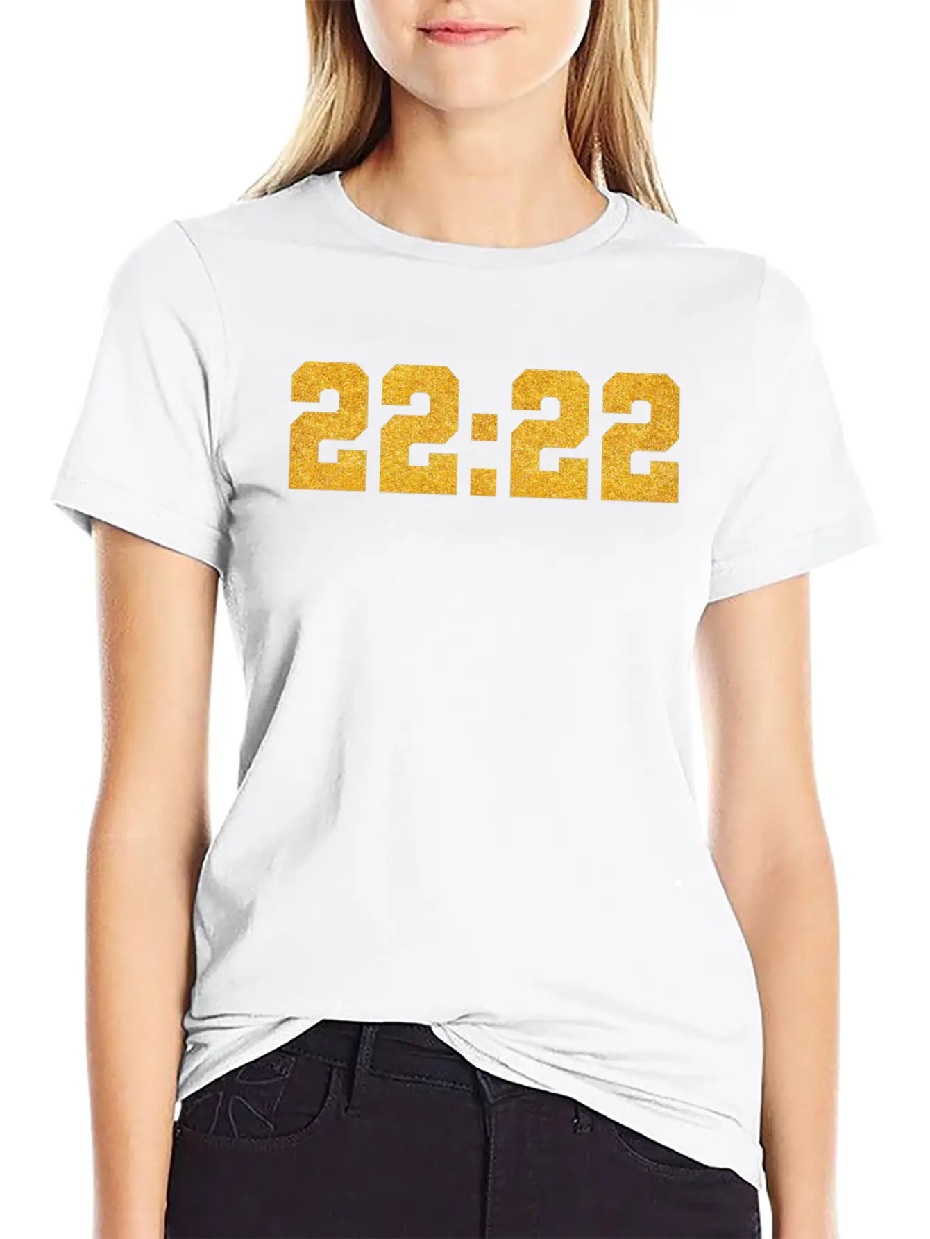 222 Angel Number Intuition Golden Word Art Essential Cotton Tee For Daily Outfits – Unisex Style