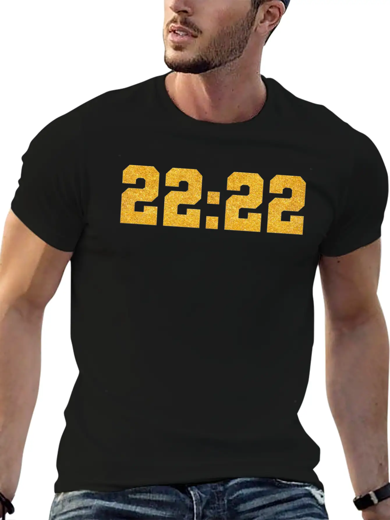 222 Angel Number Intuition Golden Word Art Essential Cotton Tee For Daily Outfits – Unisex Style
