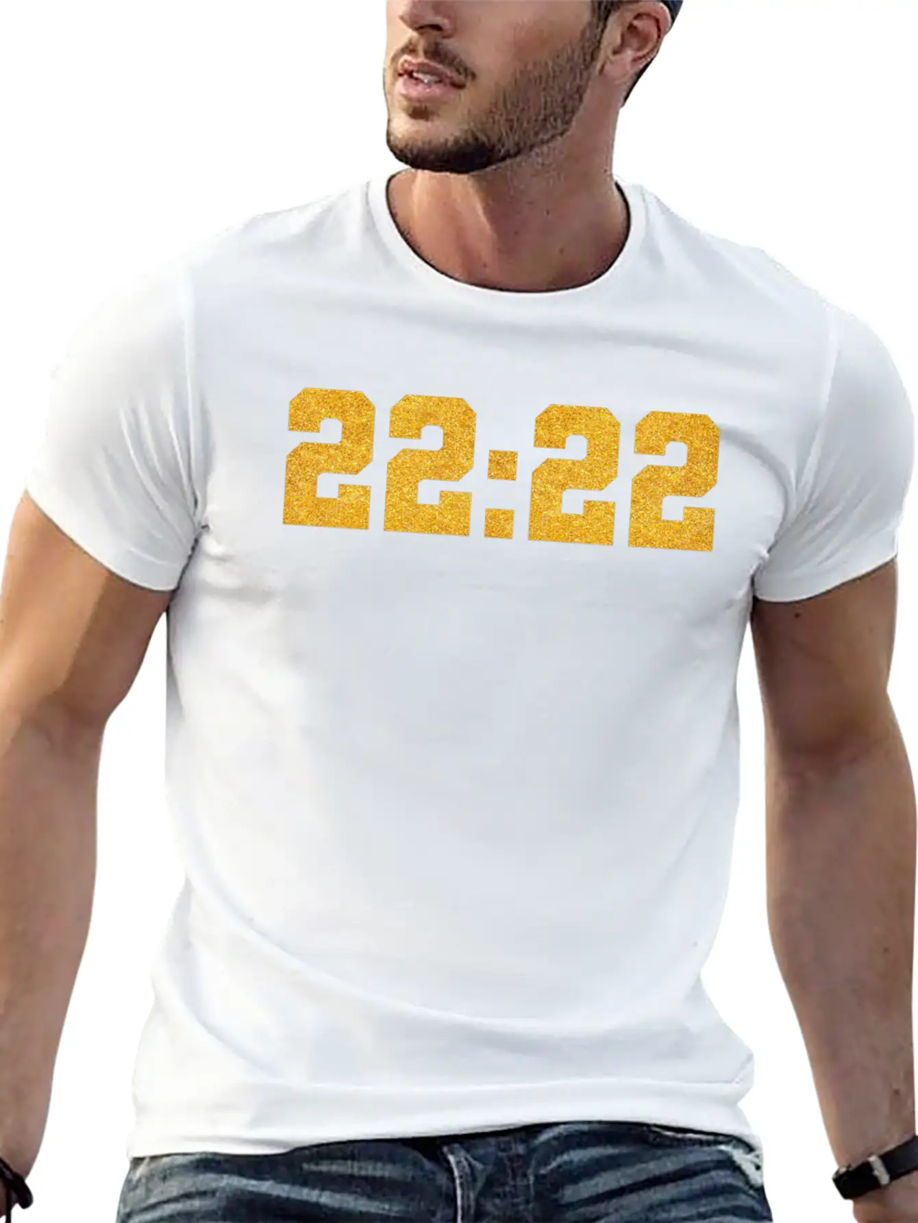 222 Angel Number Intuition Golden Word Art Essential Cotton Tee For Daily Outfits – Unisex Style