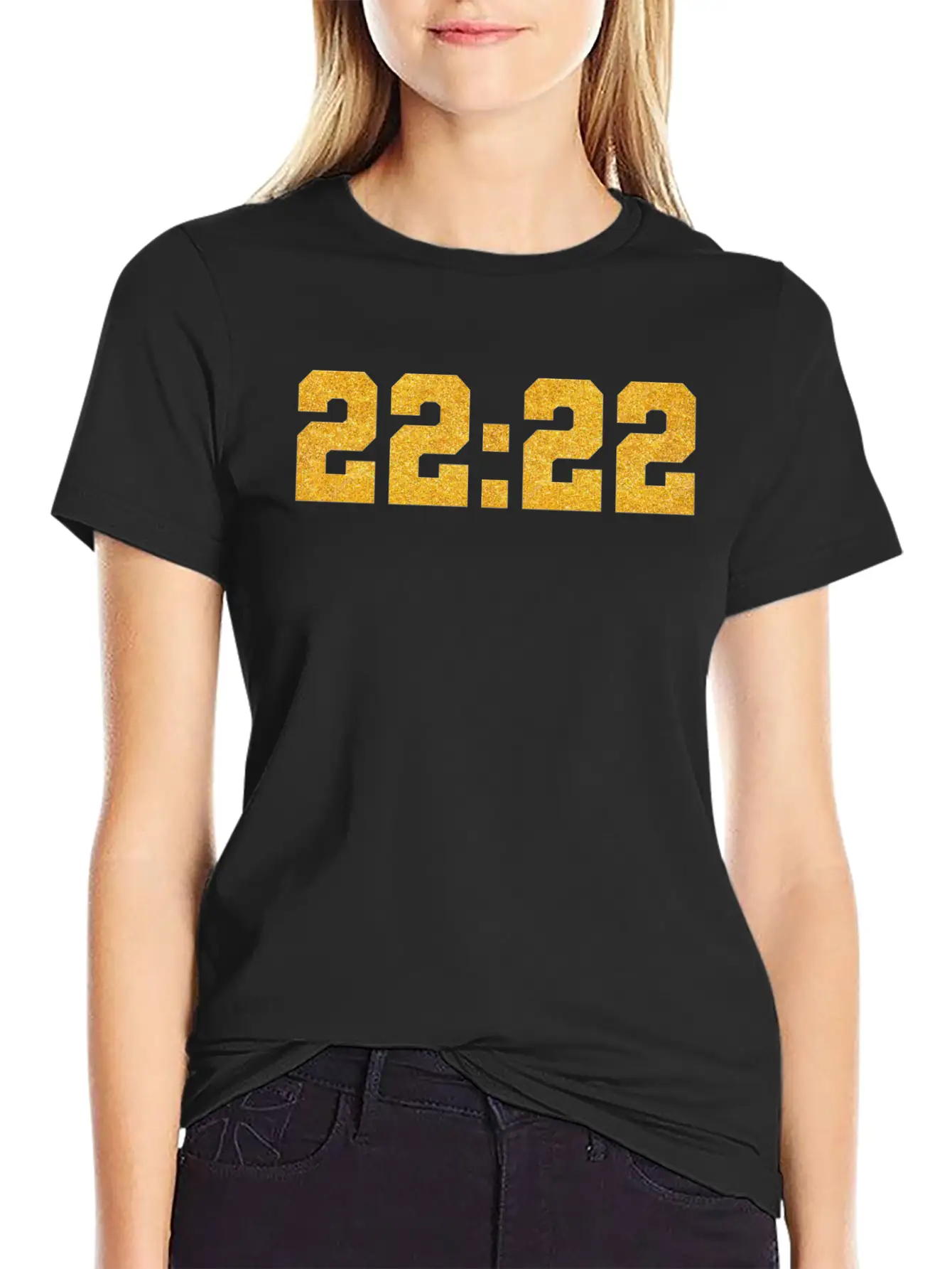 222 Angel Number Intuition Golden Word Art Essential Cotton Tee For Daily Outfits – Unisex Style