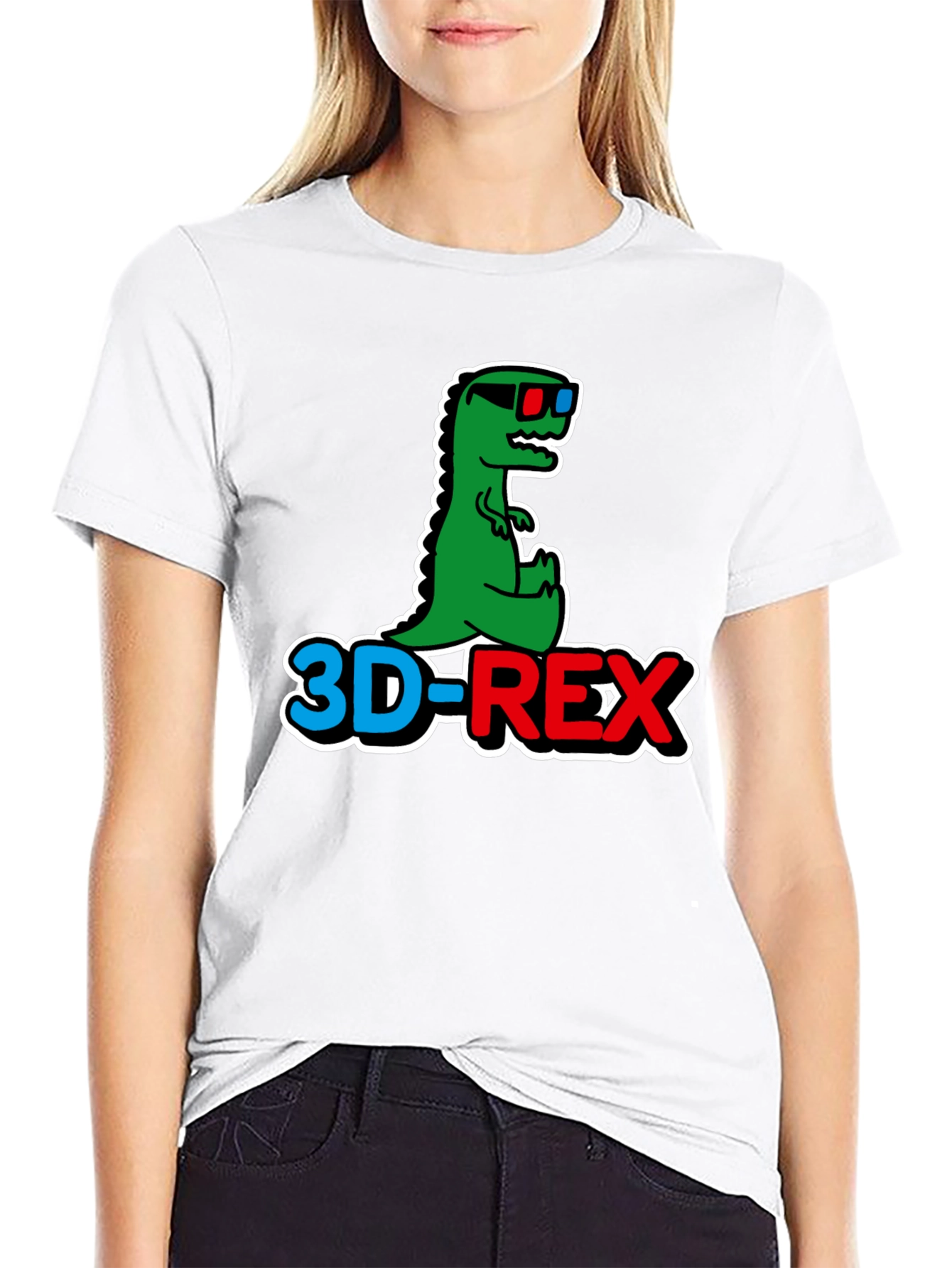 3D-REX Graphic T-Shirt - Trendy Dinosaur Tee