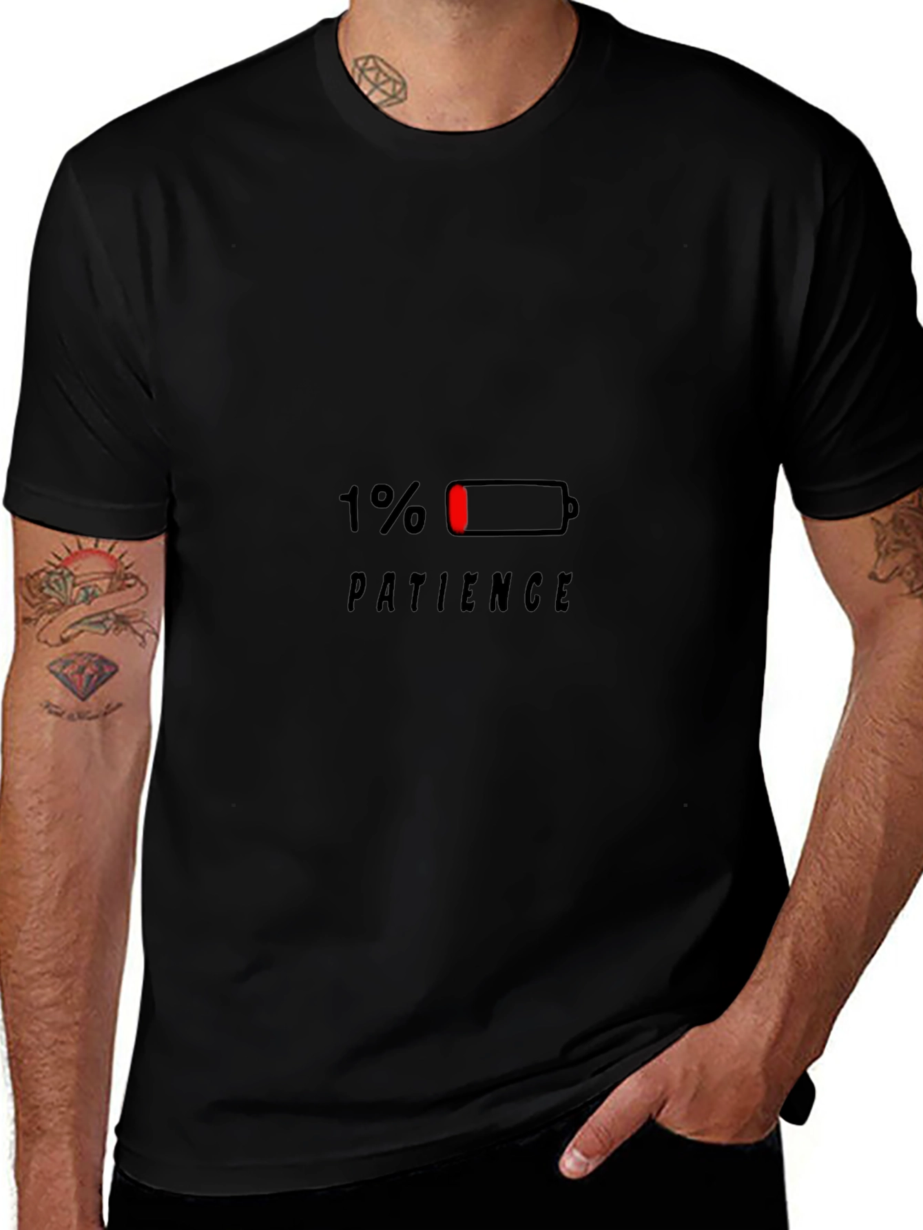 1% Patience Funny Graphic T-Shirt