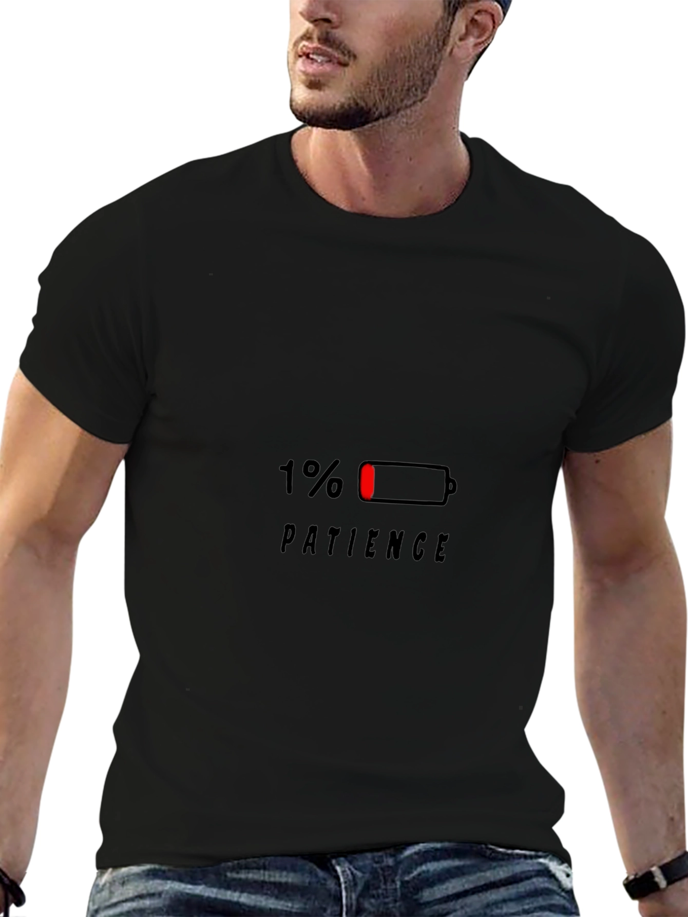 1% Patience Funny Graphic T-Shirt