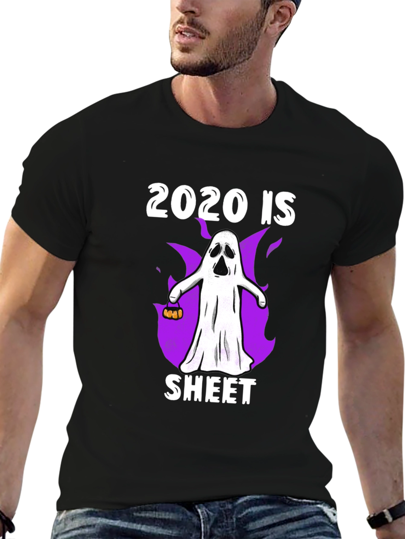 2020 is Sheet Ghost T-Shirt Halloween Costume