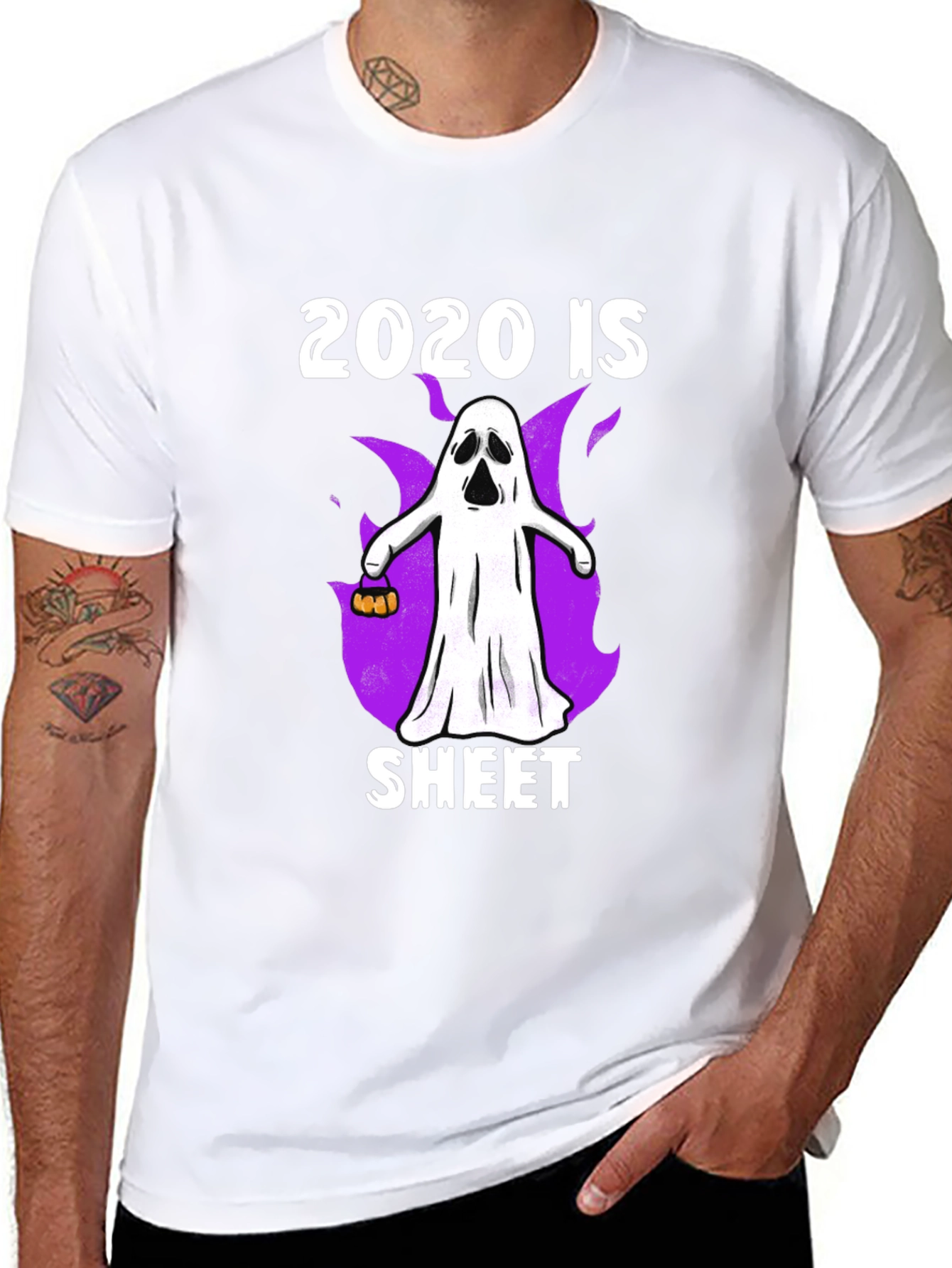 2020 is Sheet Ghost T-Shirt Halloween Costume