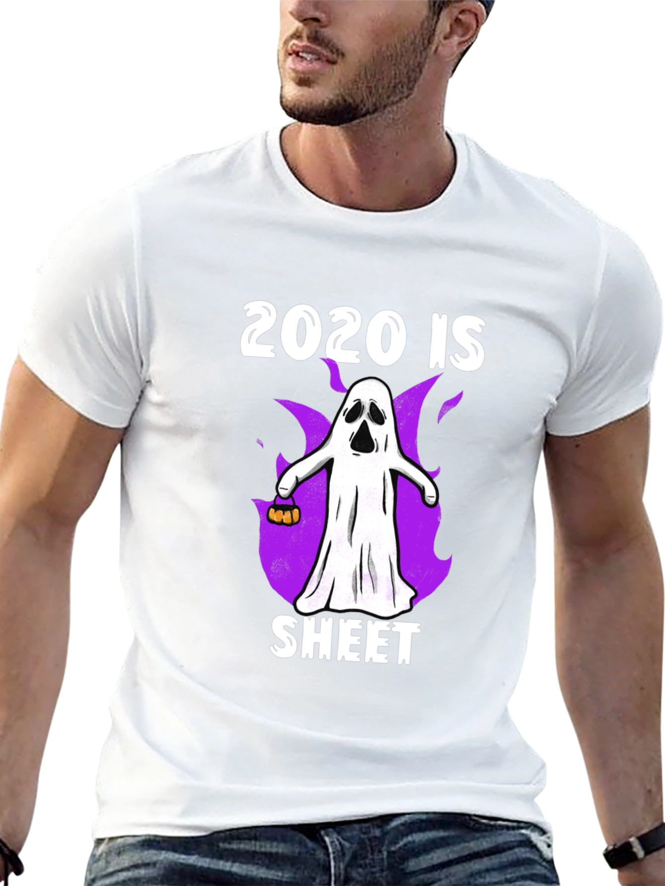 2020 is Sheet Ghost T-Shirt Halloween Costume