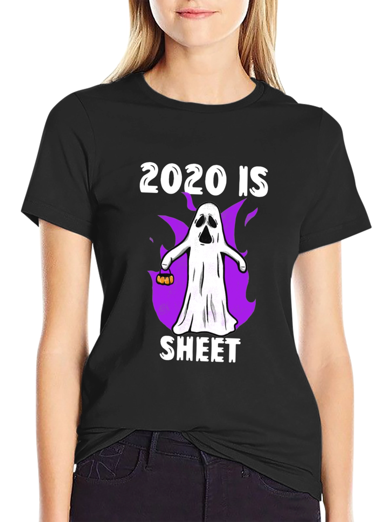 2020 is Sheet Ghost T-Shirt Halloween Costume