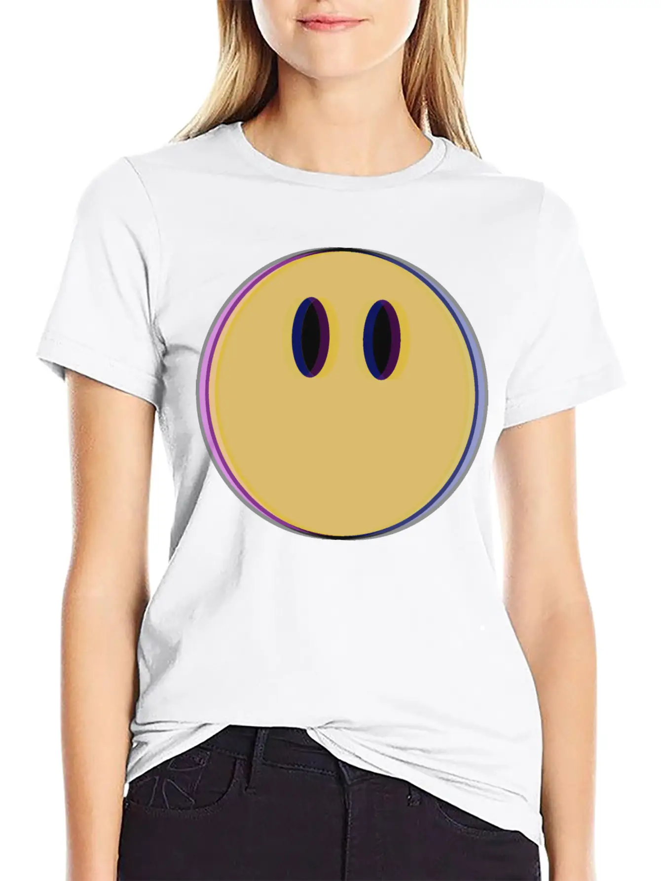 3D Smile Essential Cotton Tee For Daily Outfits – Unisex Style