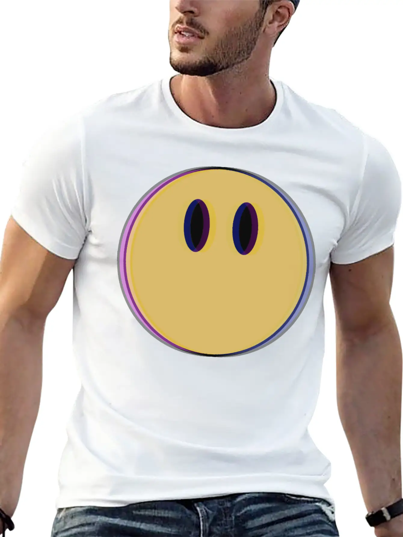 3D Smile Essential Cotton Tee For Daily Outfits – Unisex Style
