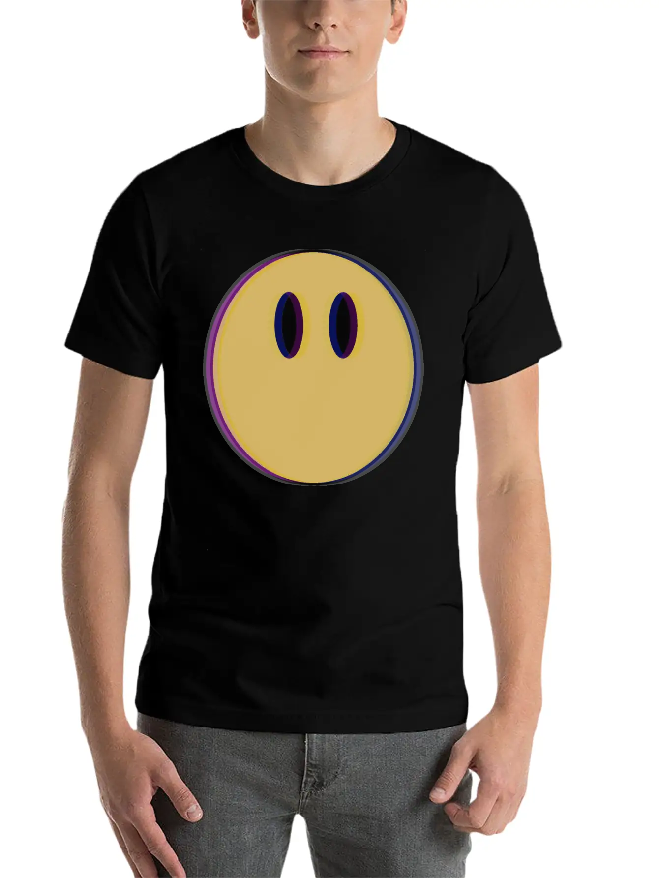 3D Smile Essential Cotton Tee For Daily Outfits – Unisex Style