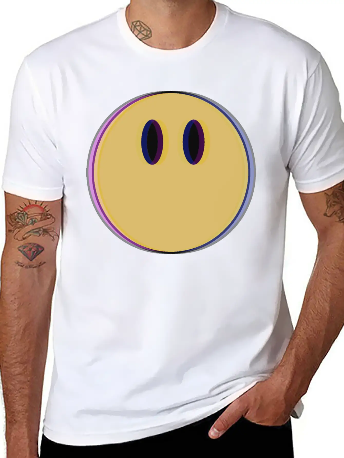 3D Smile Essential Cotton Tee For Daily Outfits – Unisex Style