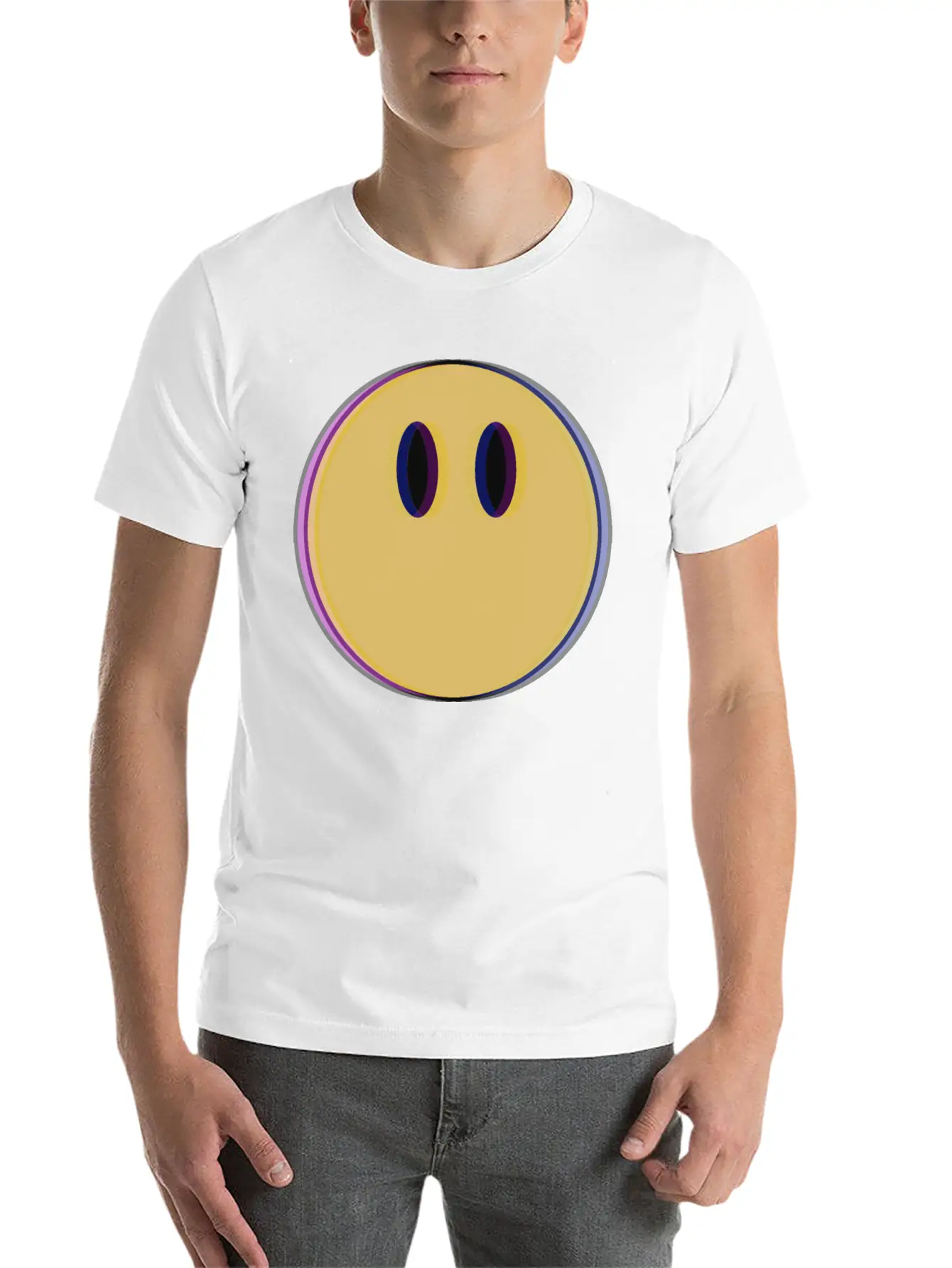 3D Smile Essential Cotton Tee For Daily Outfits – Unisex Style