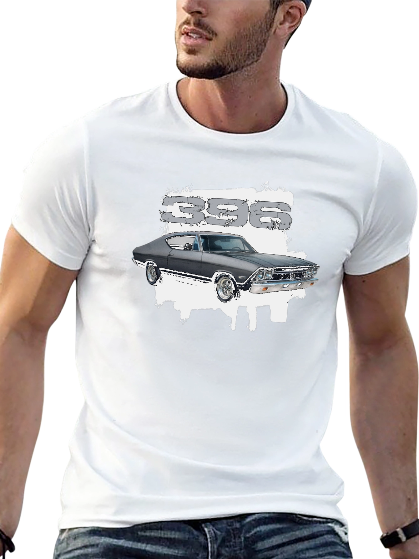 396 Muscle Car Graphic Tee - Black