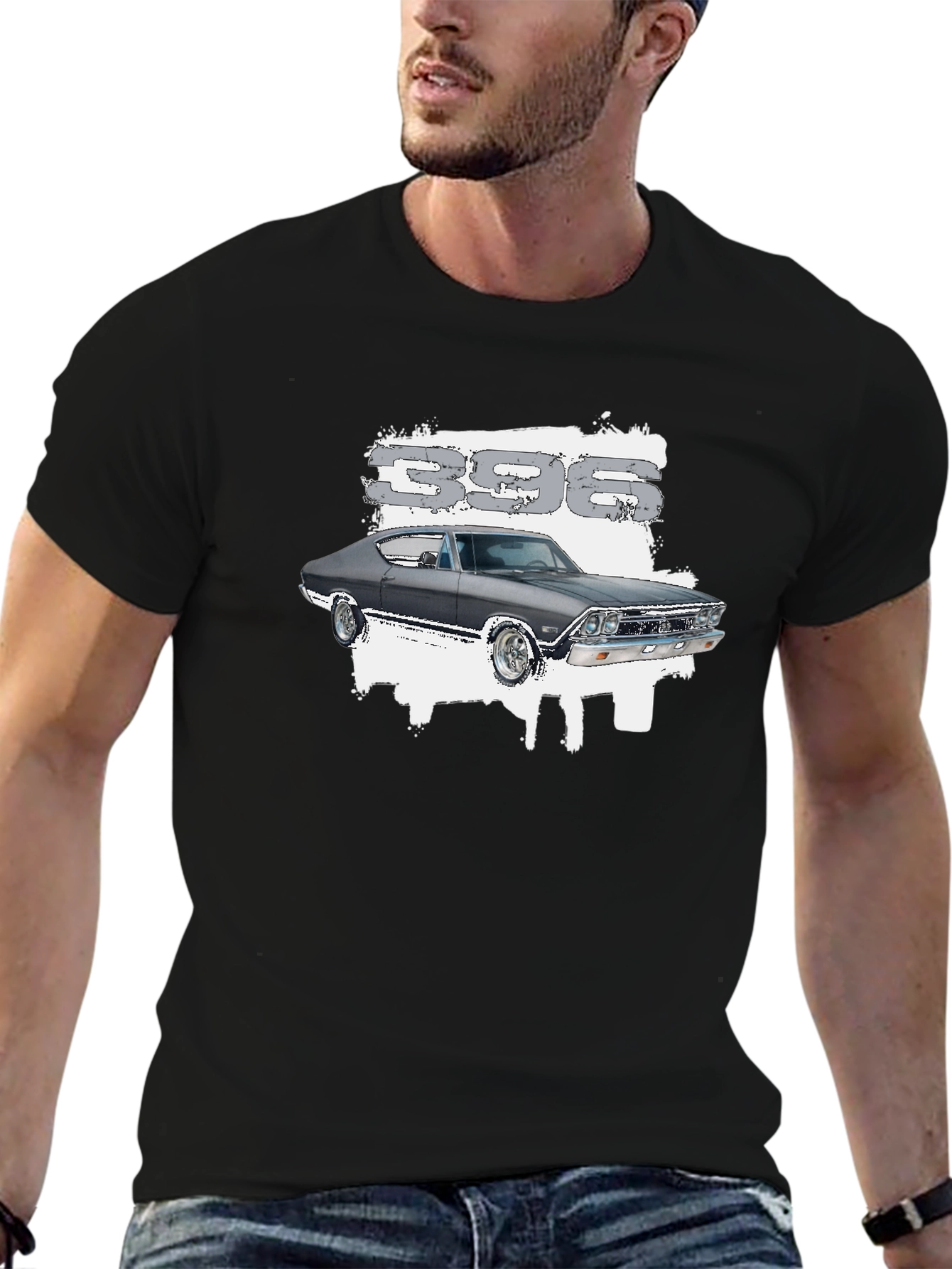 396 Muscle Car Graphic Tee - Black