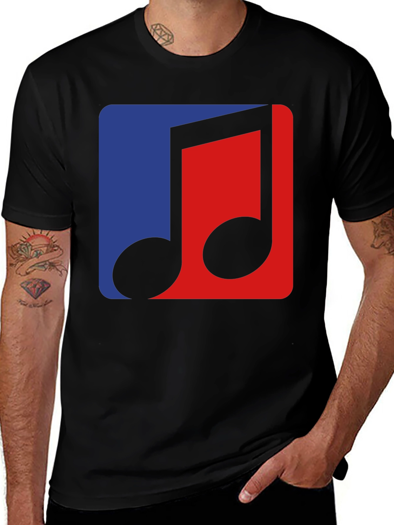 Music Note Graphic Tee - Stylish Cotton T-Shirt