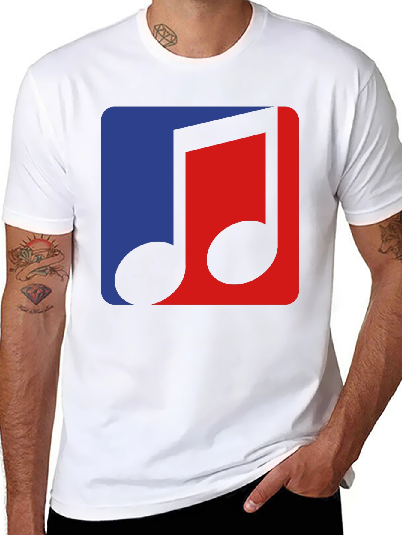 Music Note Graphic Tee - Stylish Cotton T-Shirt