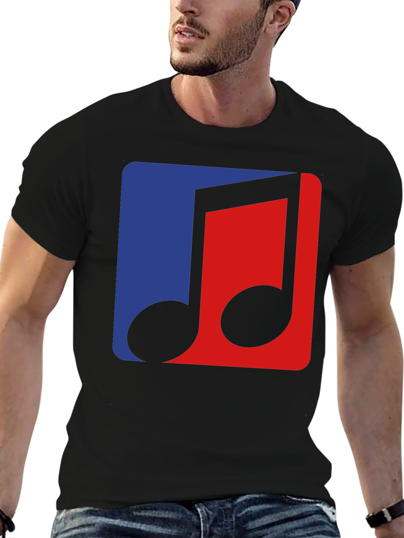Music Note Graphic Tee - Stylish Cotton T-Shirt