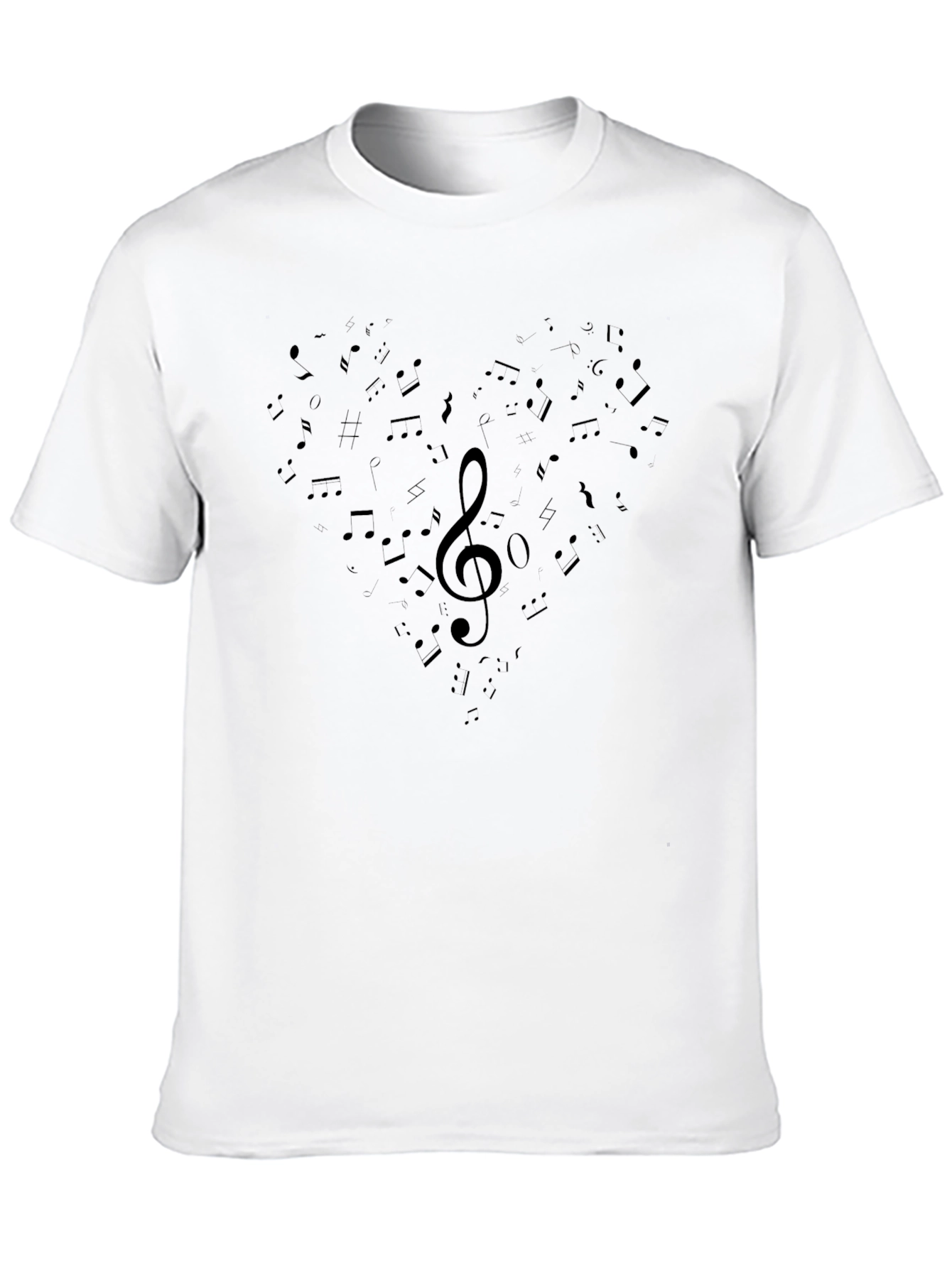 Music Heart T-Shirt - Black