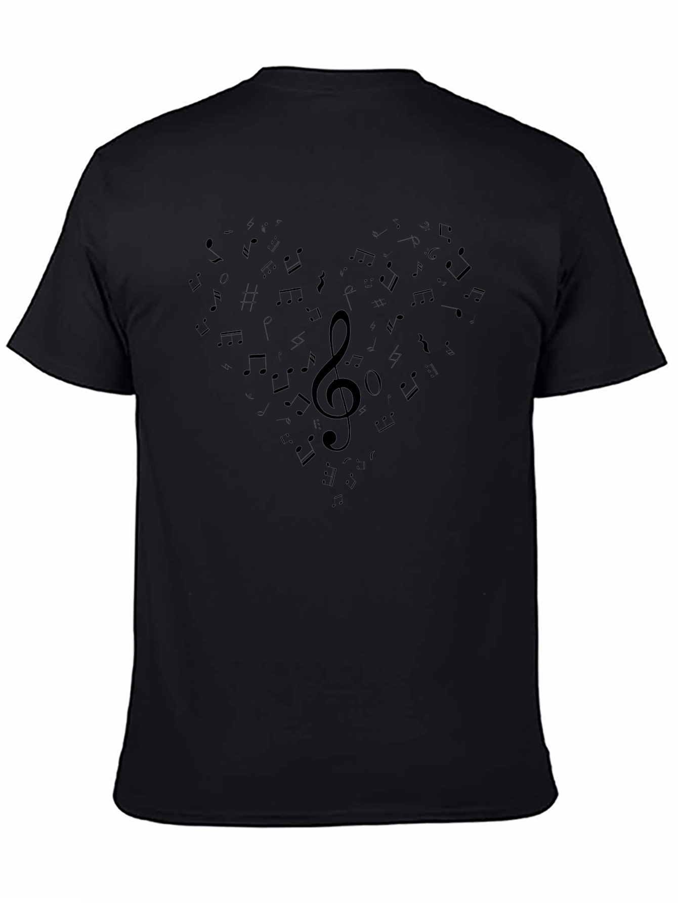 Music Heart T-Shirt - Black
