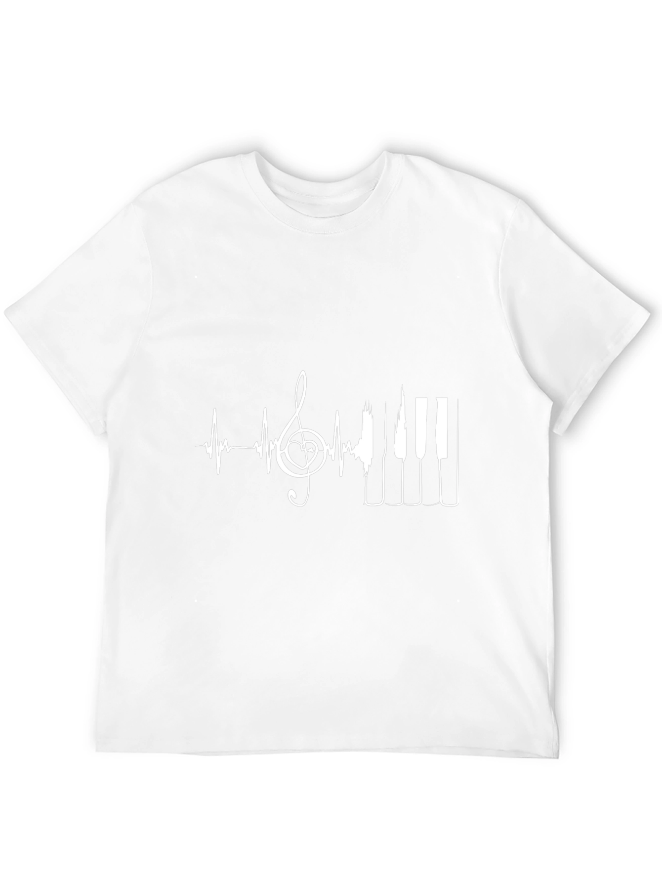 Music Heartbeat Piano Key T-Shirt - Stylish Graphic Tee