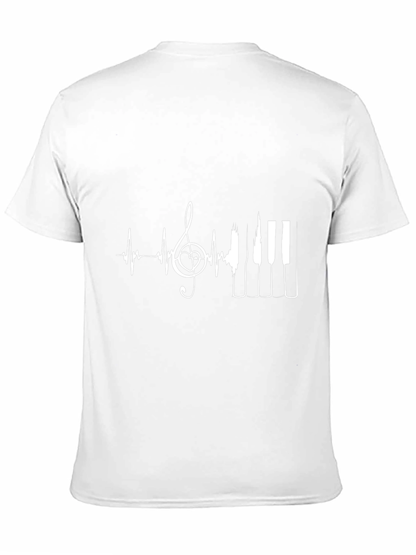 Music Heartbeat Piano Key T-Shirt - Stylish Graphic Tee