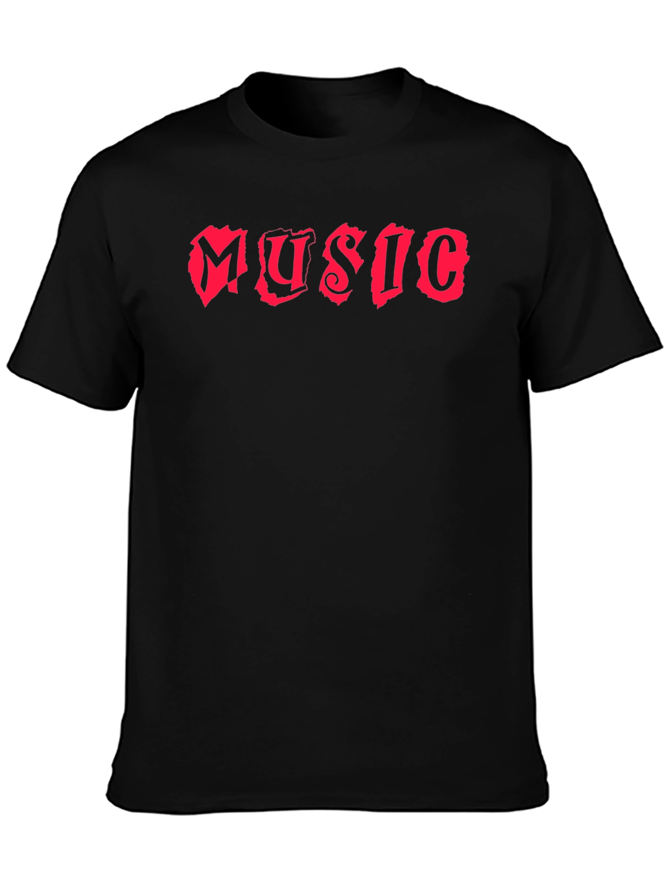 Music Graphic T-Shirt - Mens Black Tee