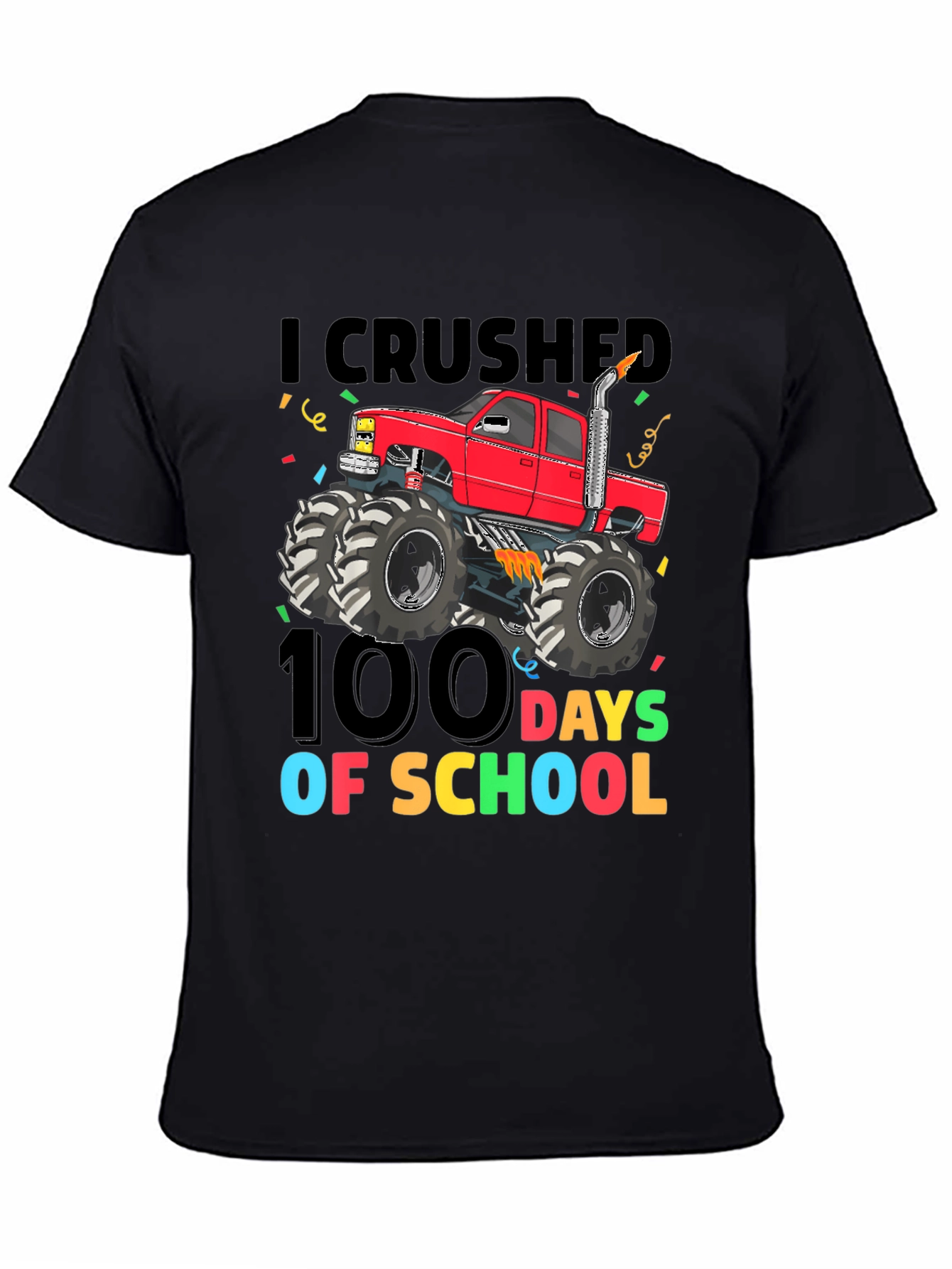 100 Days of School Monster Truck T-Shirt