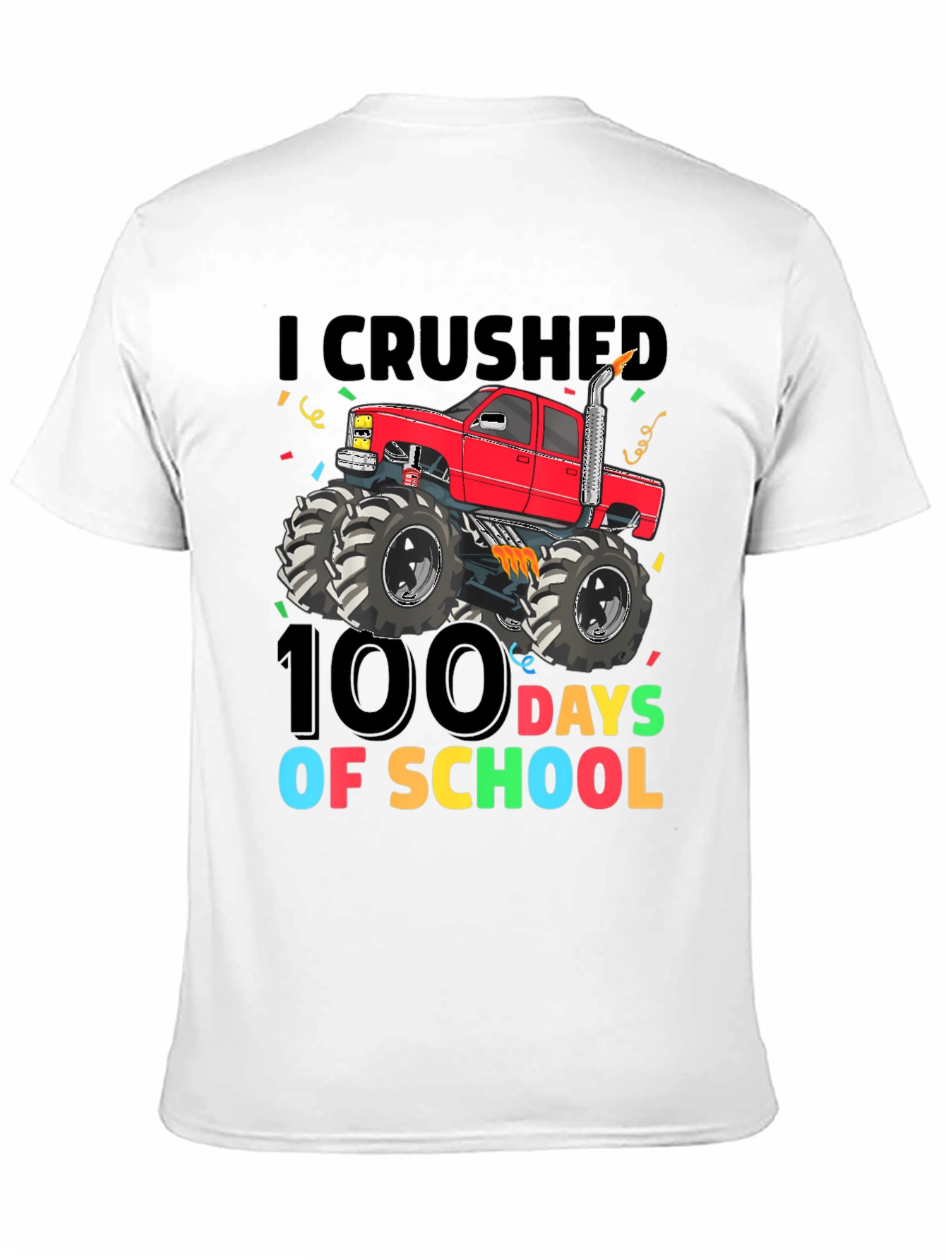 100 Days of School Monster Truck T-Shirt