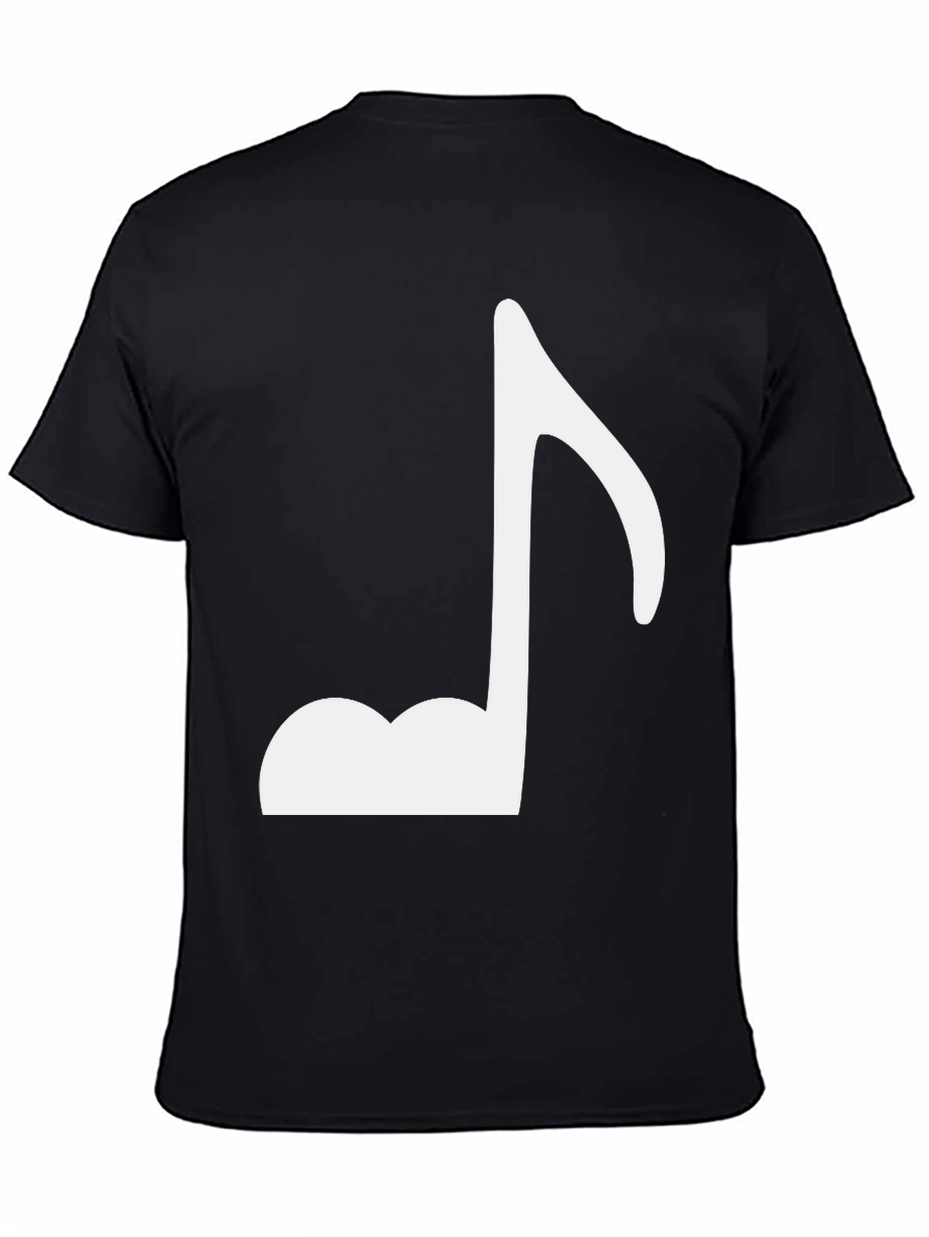 Music Note Graphic Black T-Shirt