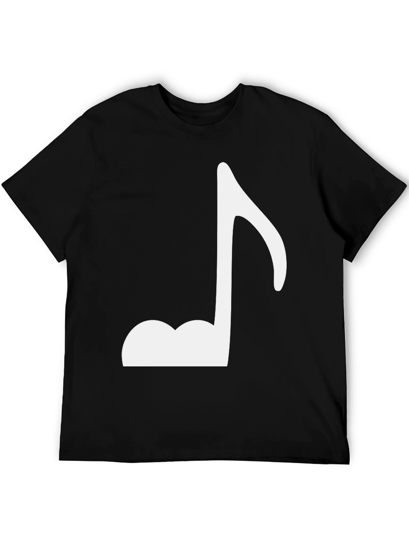 Music Note Graphic Black T-Shirt