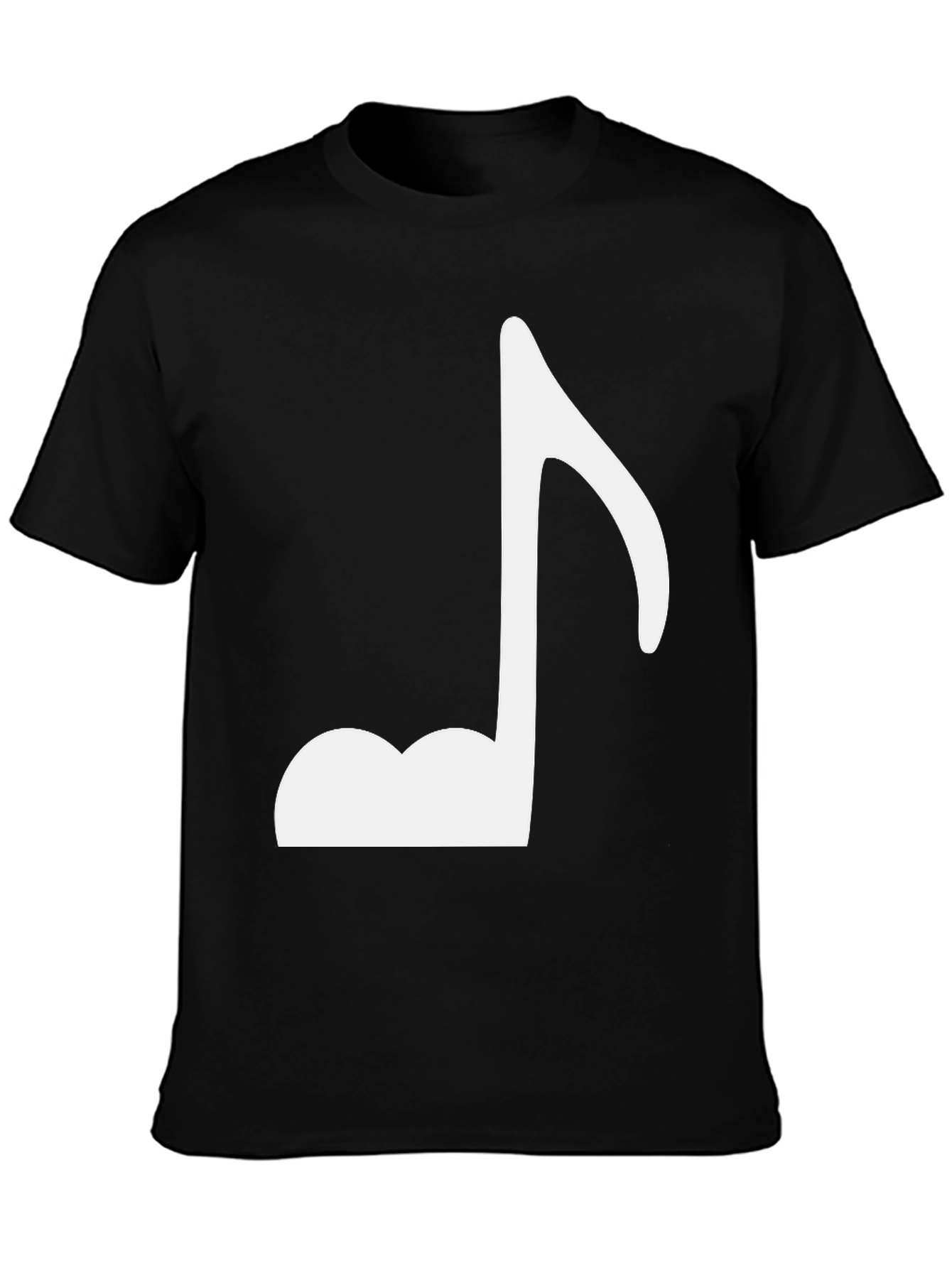 Music Note Graphic Black T-Shirt
