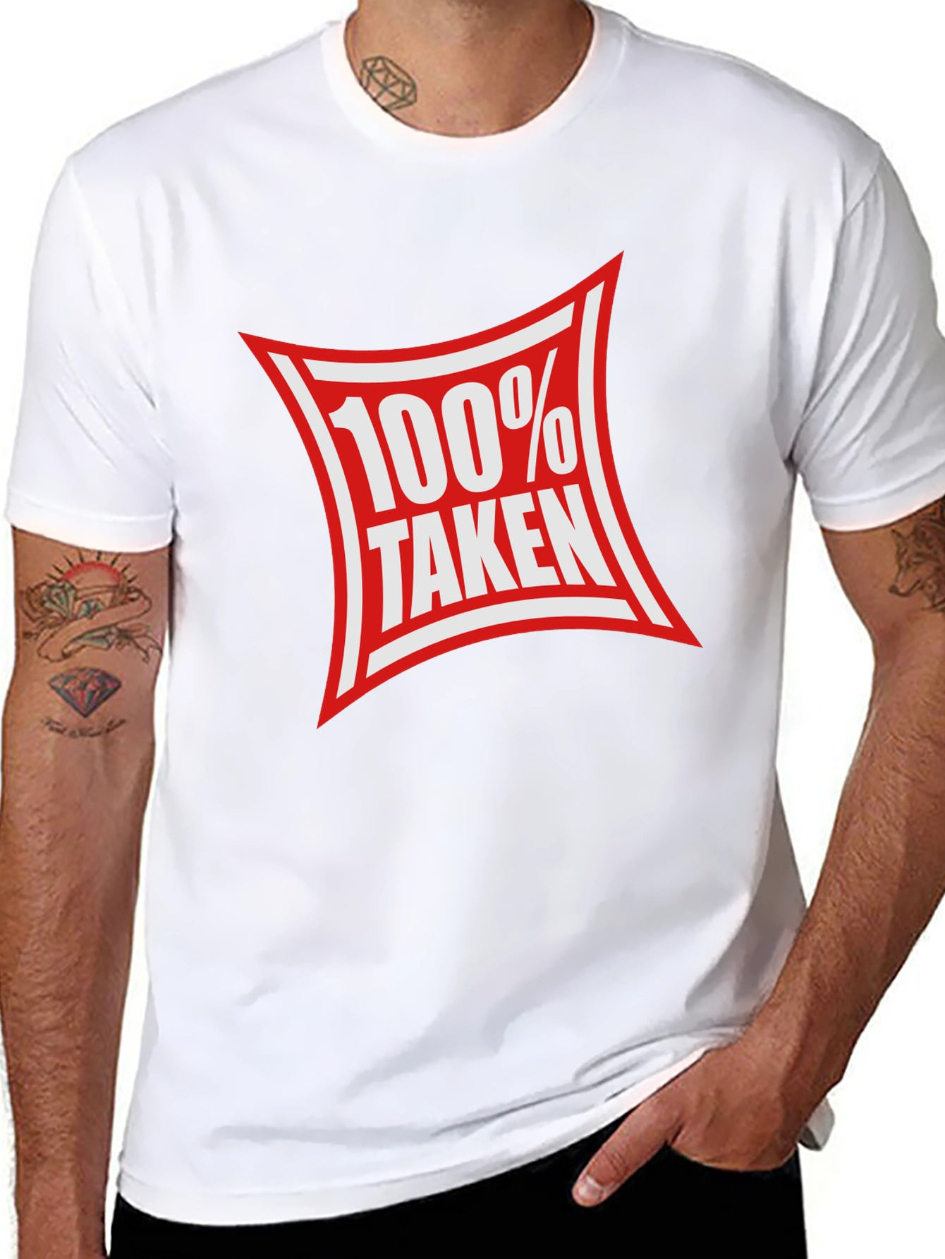 100% Taken Graphic Tee - Black Crew Neck