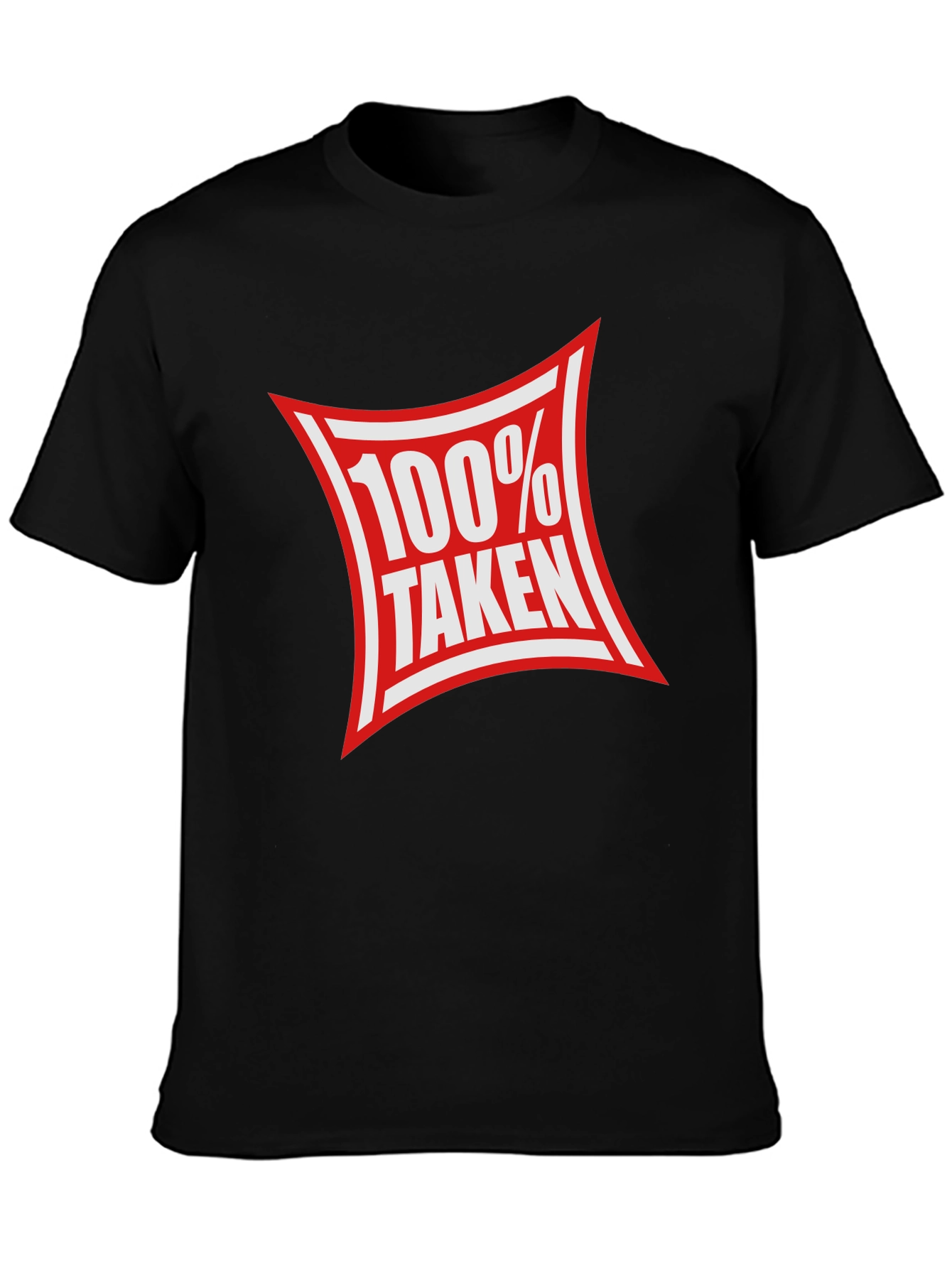 100% Taken Graphic Tee - Black Crew Neck