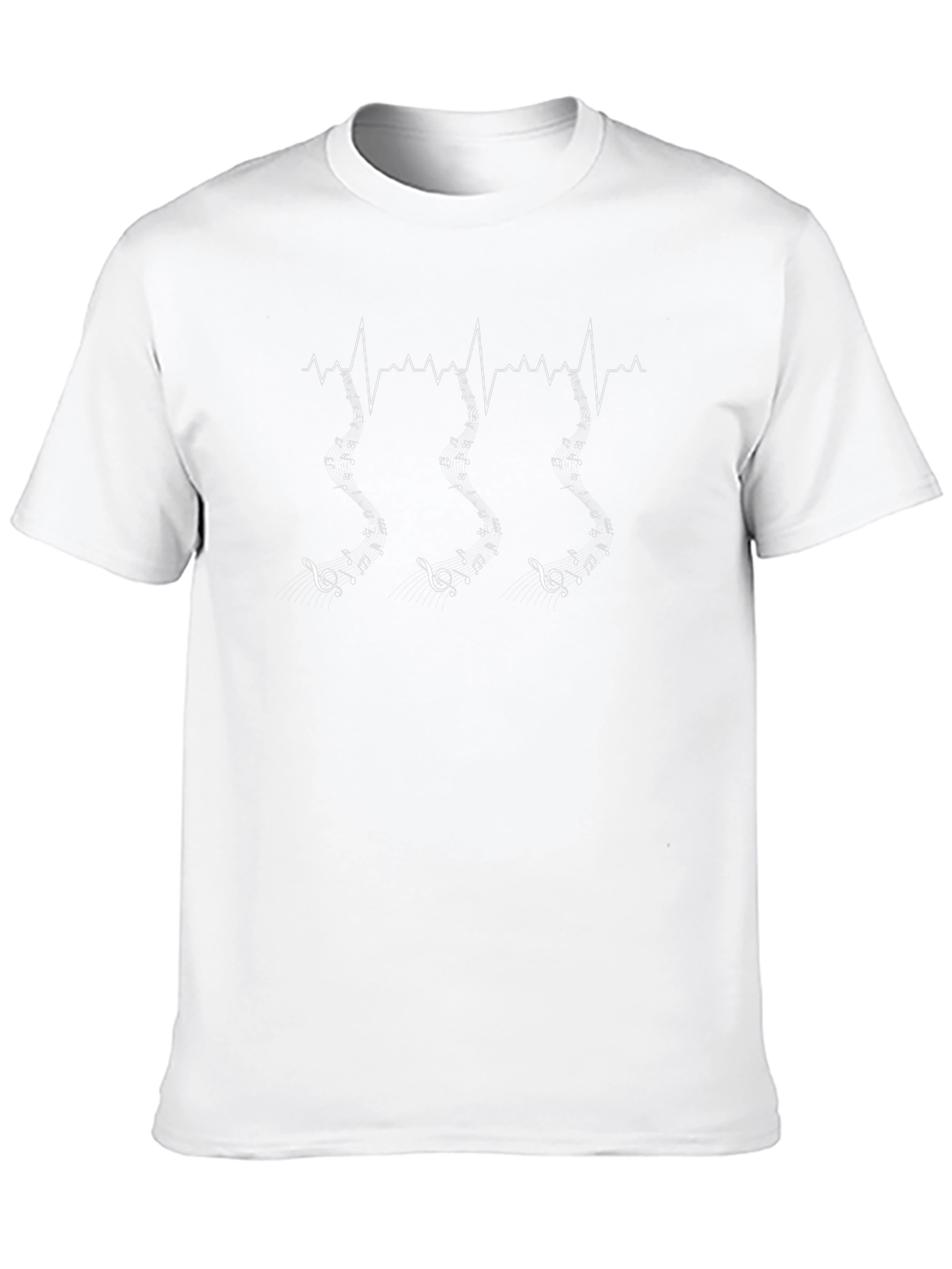 Music Heartbeat T-Shirt - Black Cotton Tee