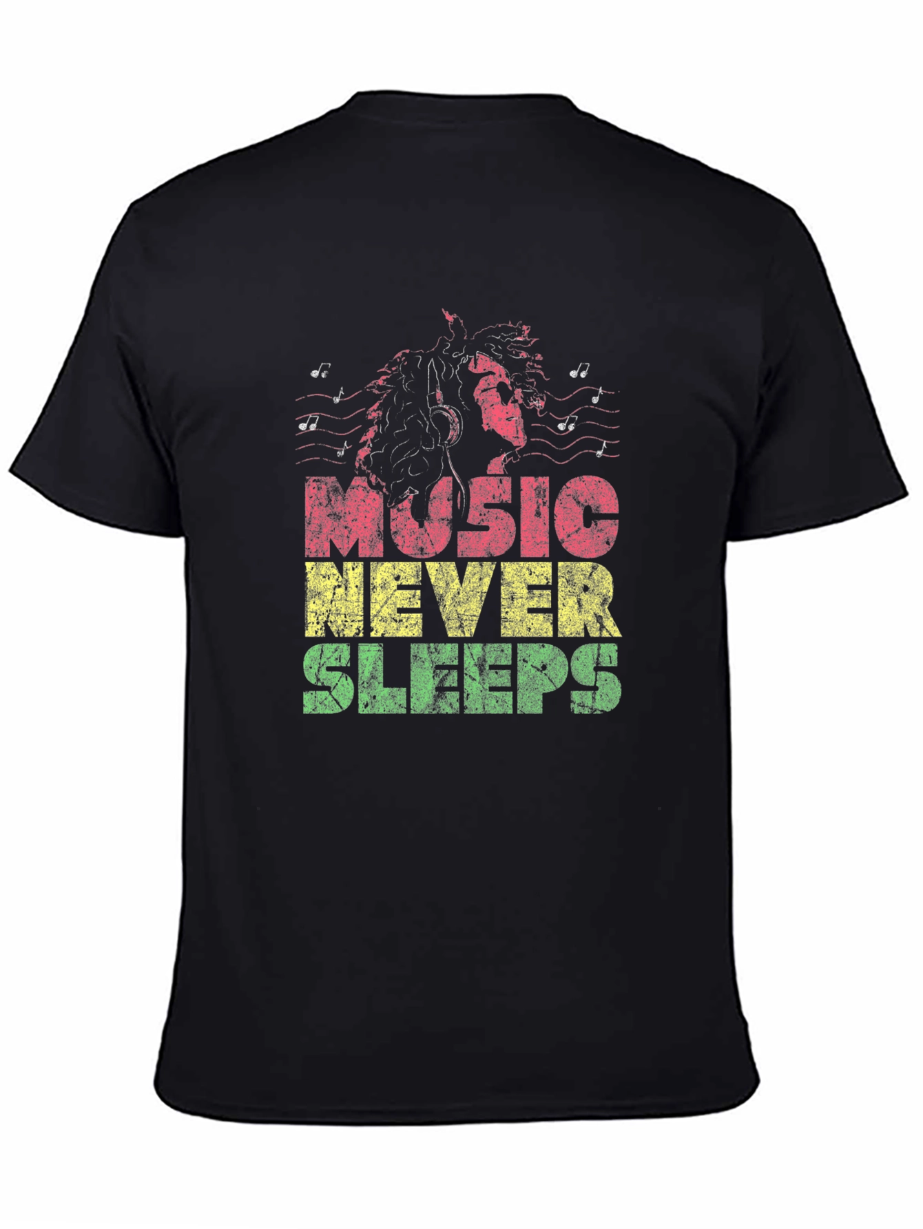 Music Never Sleeps Graphic T-Shirt