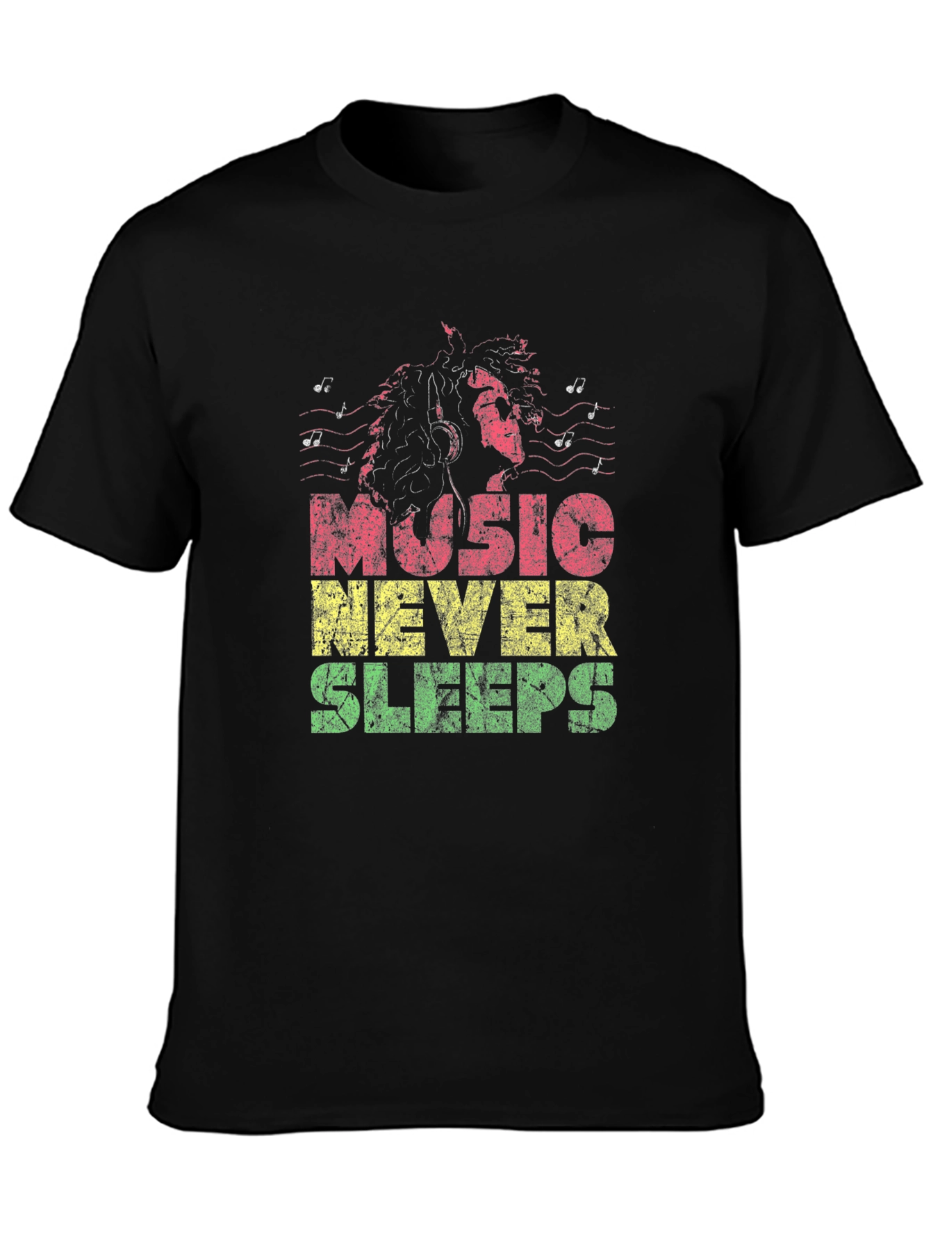 Music Never Sleeps Graphic T-Shirt